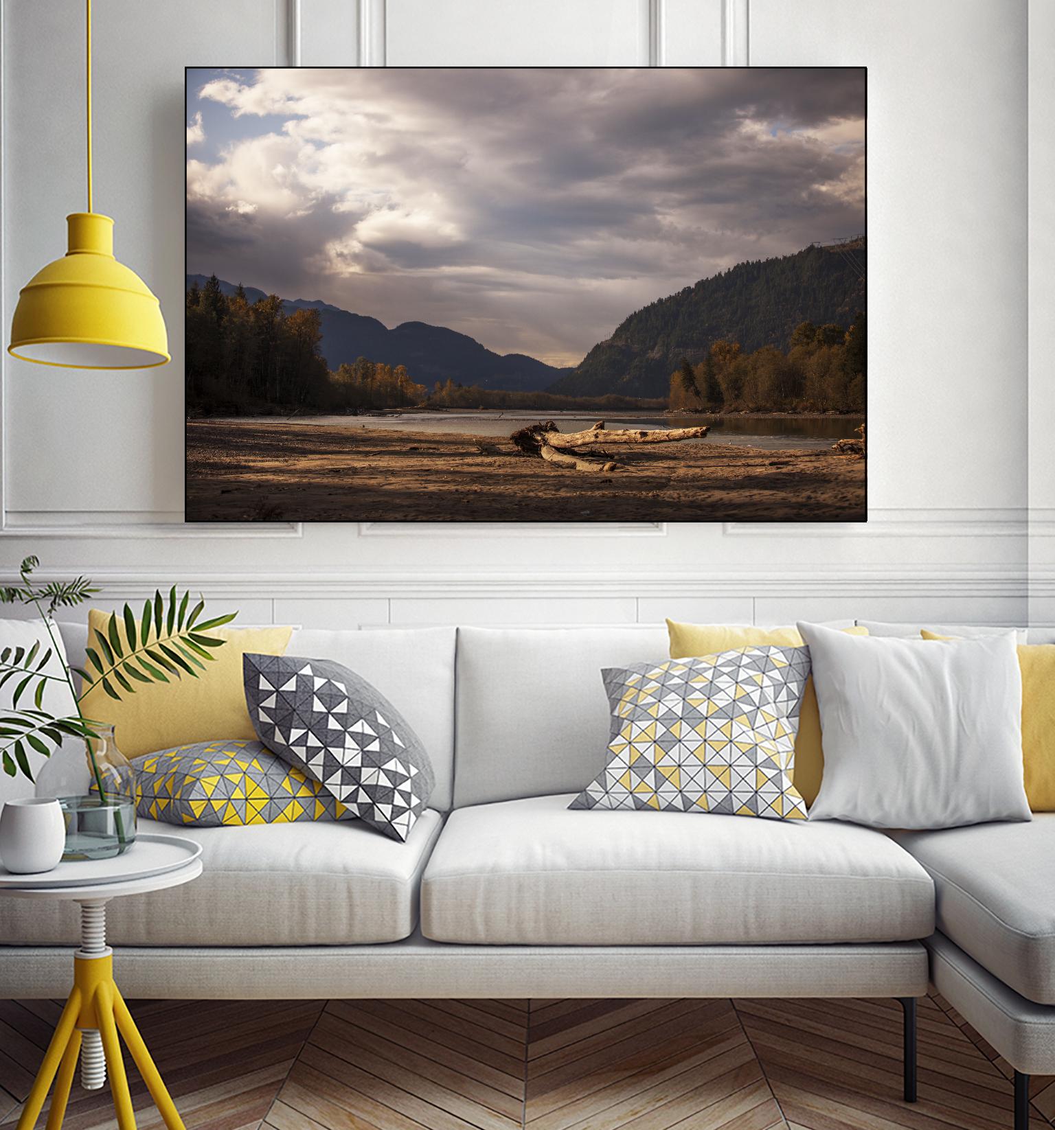 Lake Views by Aaron Matheson on GIANT ART - grey landscape