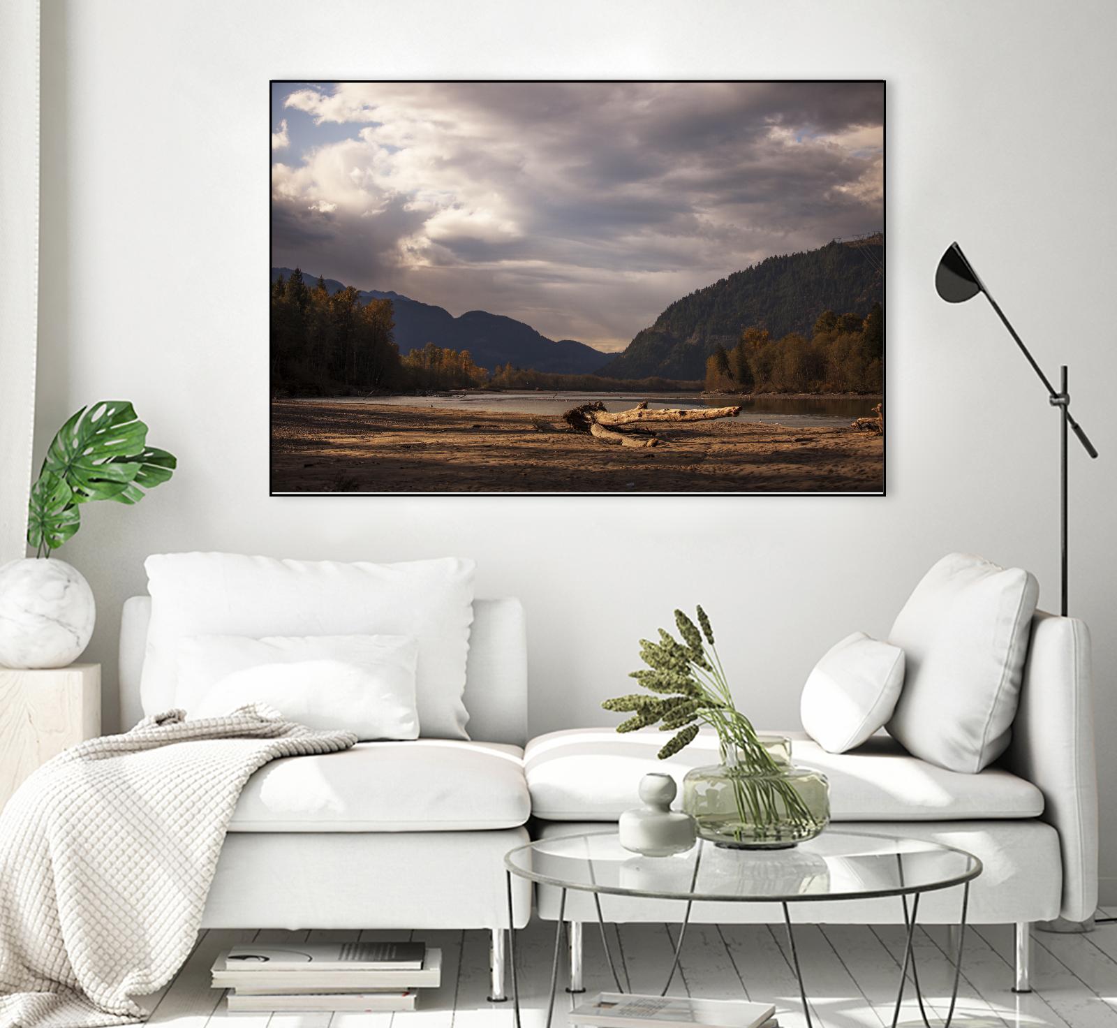 Lake Views by Aaron Matheson on GIANT ART - grey landscape