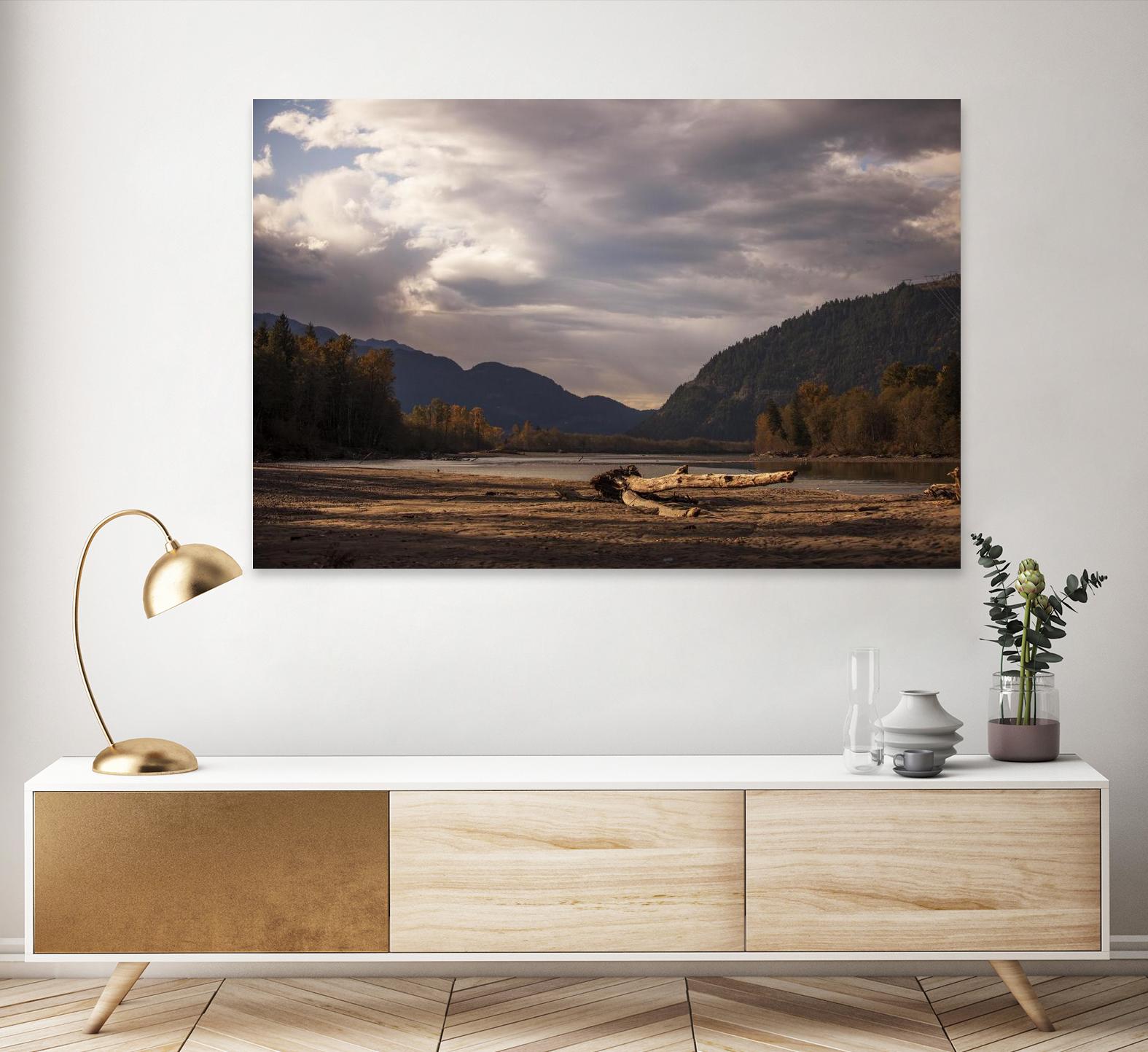 Lake Views by Aaron Matheson on GIANT ART - grey landscape