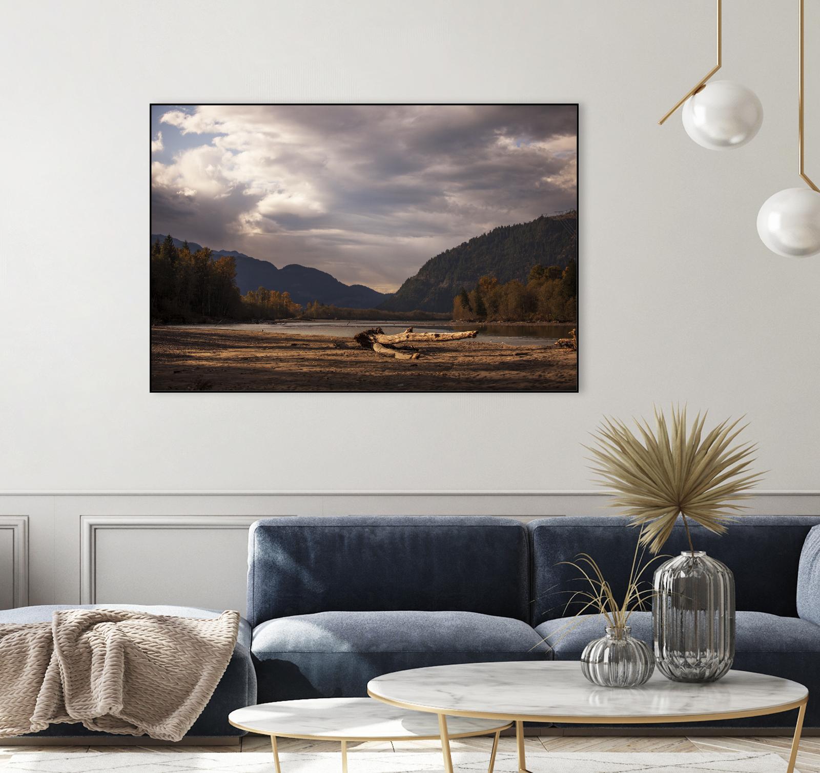 Lake Views by Aaron Matheson on GIANT ART - grey landscape