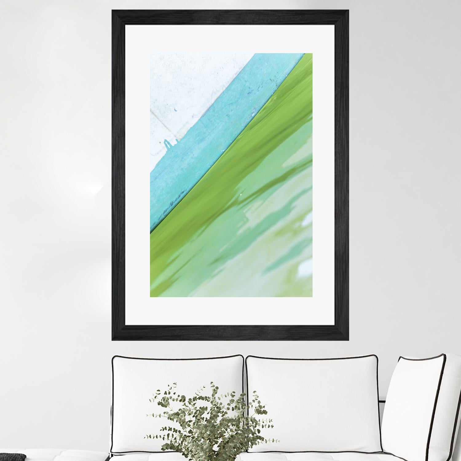 Where Blue Meets Green by Melissa McClain on GIANT ART - green abstract