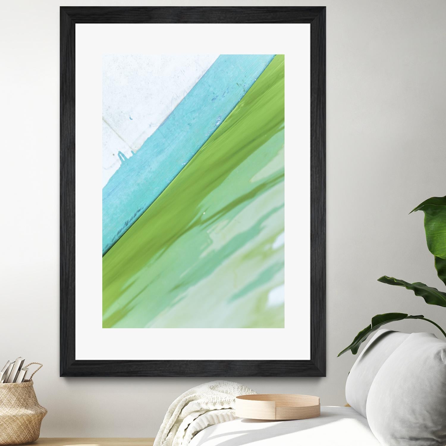 Where Blue Meets Green by Melissa McClain on GIANT ART - green abstract