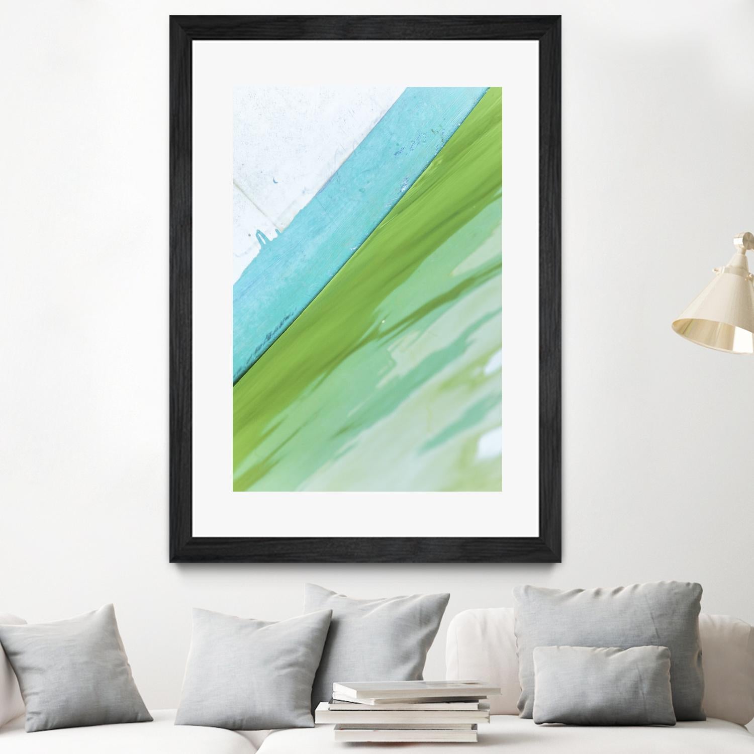 Where Blue Meets Green by Melissa McClain on GIANT ART - green abstract