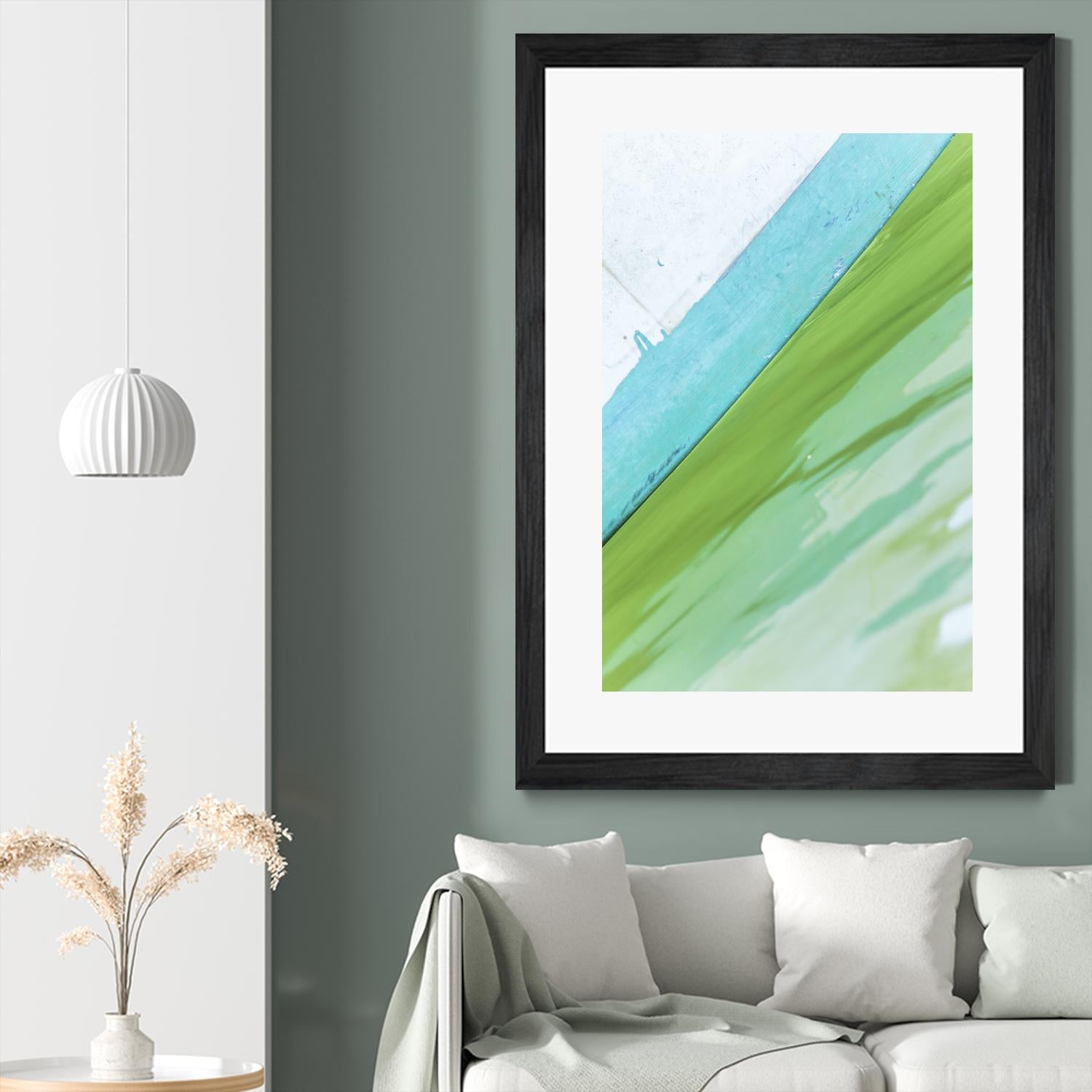 Where Blue Meets Green by Melissa McClain on GIANT ART - green abstract