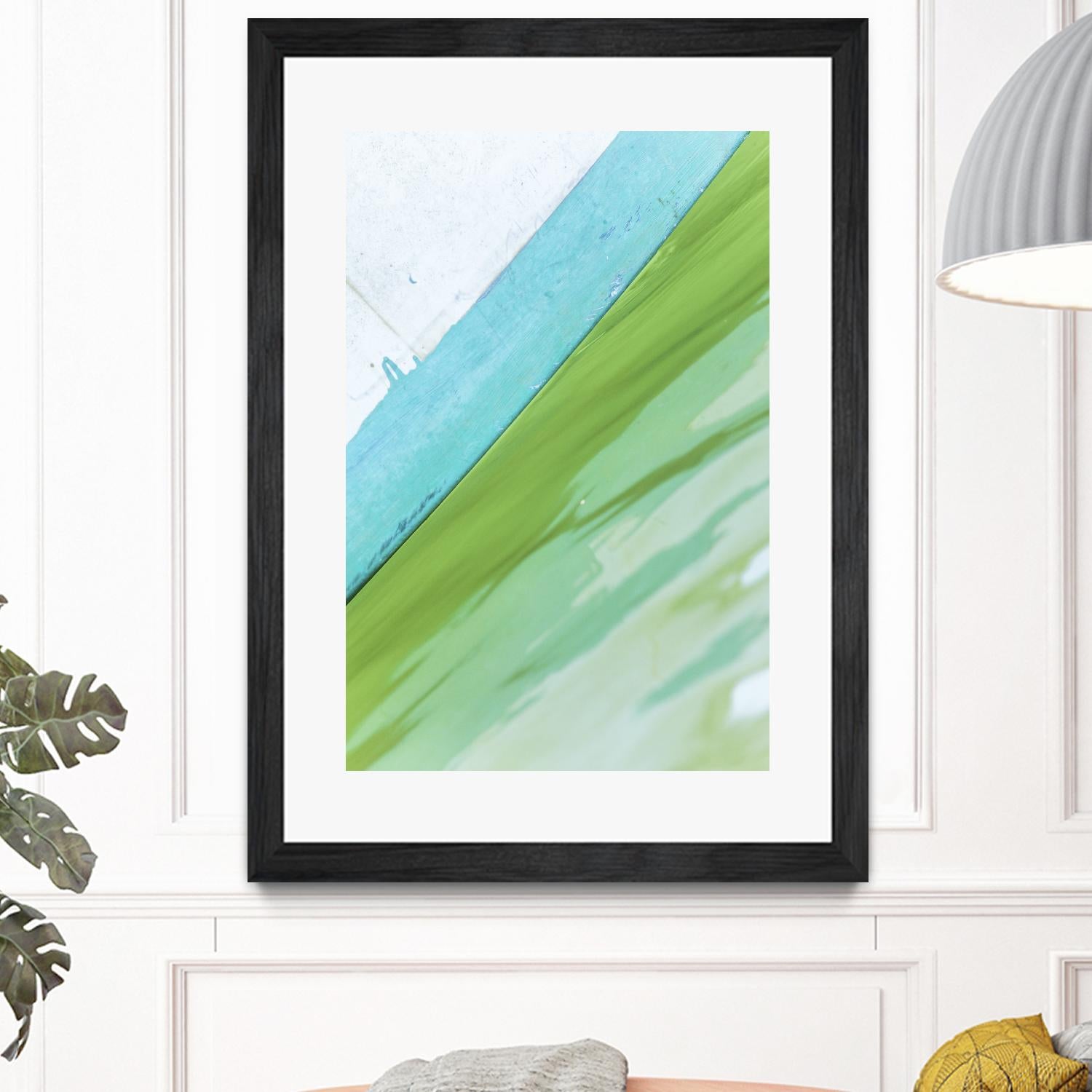 Where Blue Meets Green by Melissa McClain on GIANT ART - green abstract