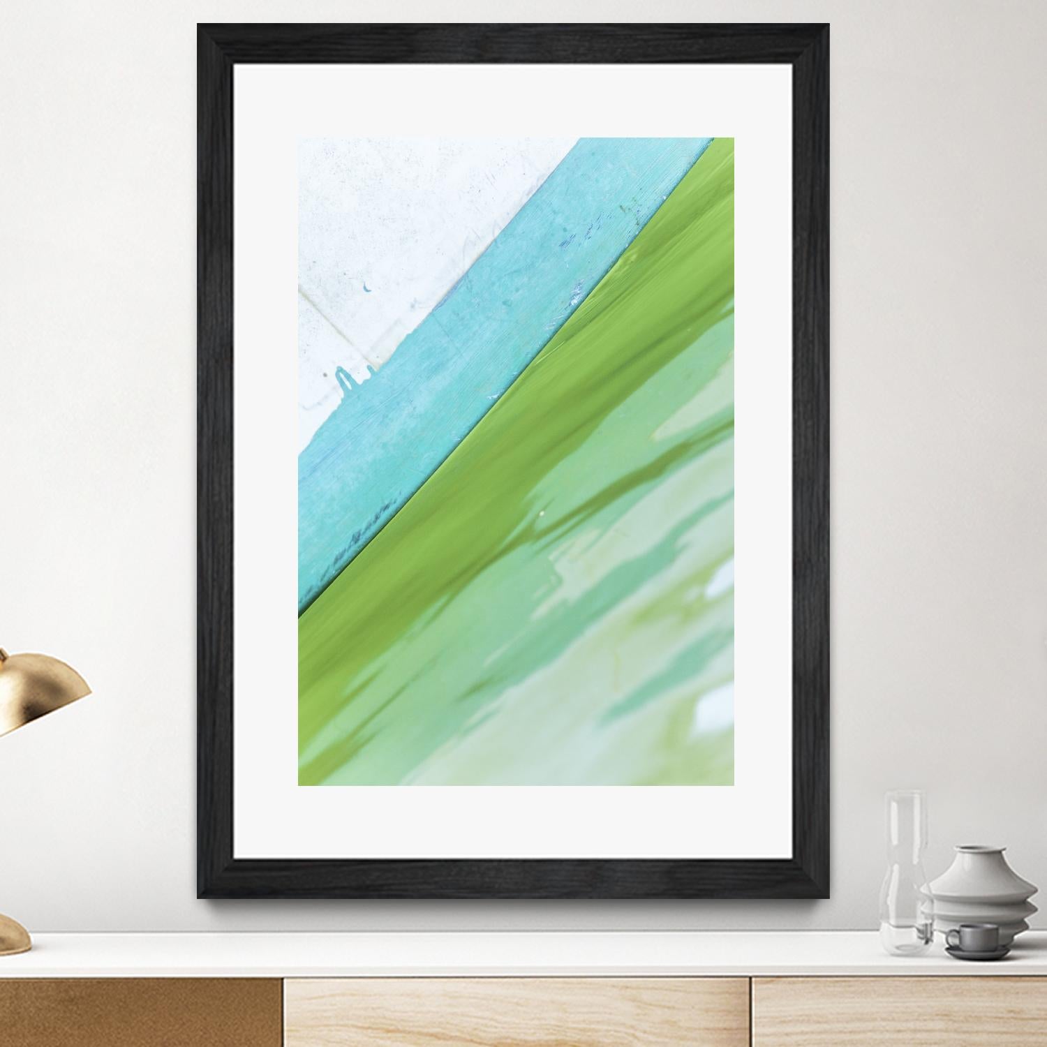 Where Blue Meets Green by Melissa McClain on GIANT ART - green abstract