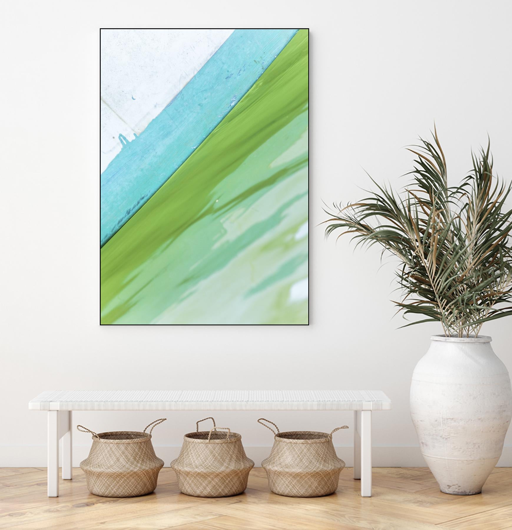 Where Blue Meets Green by Melissa McClain on GIANT ART - green abstract