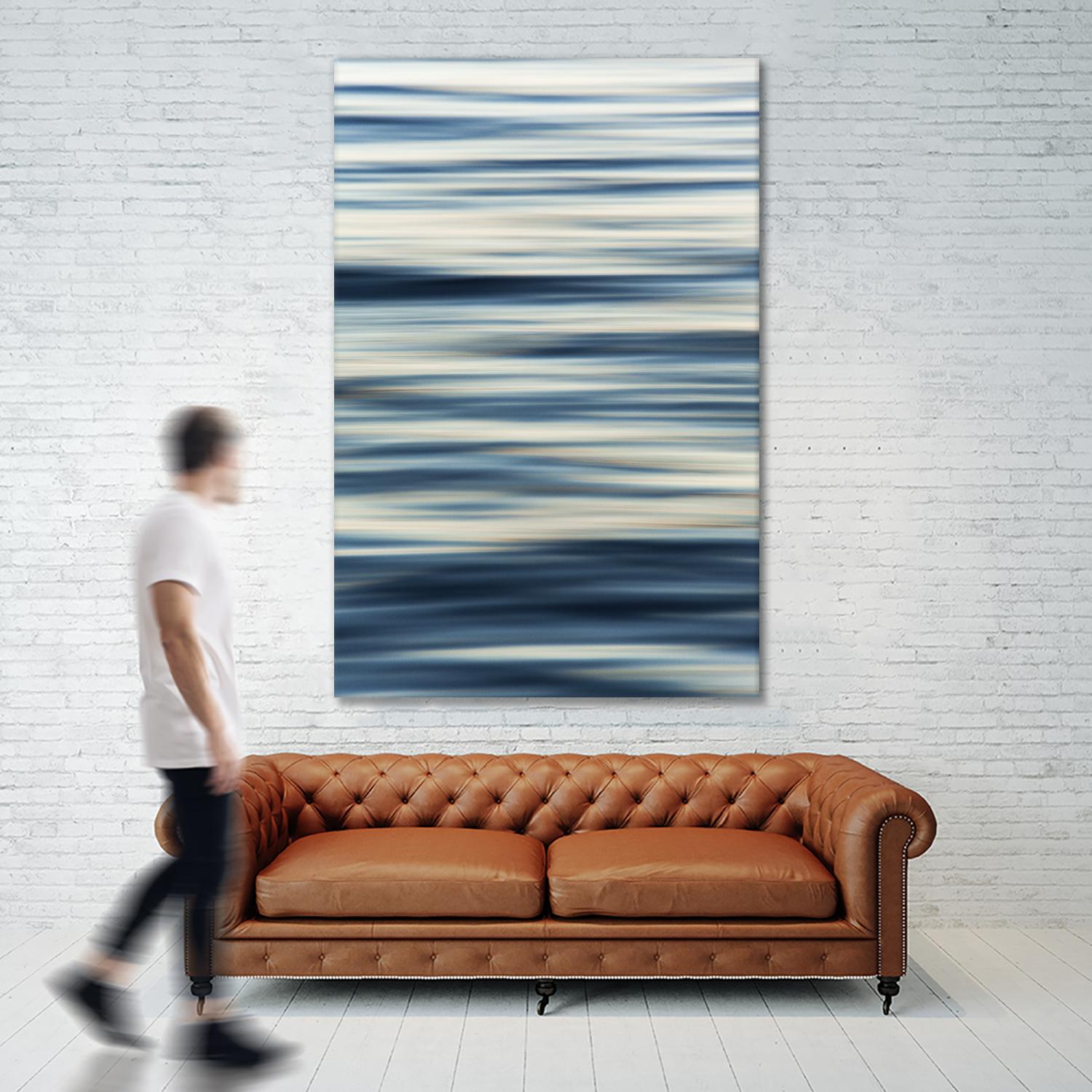 Static Blue by Melissa McClain on GIANT ART - beige abstract