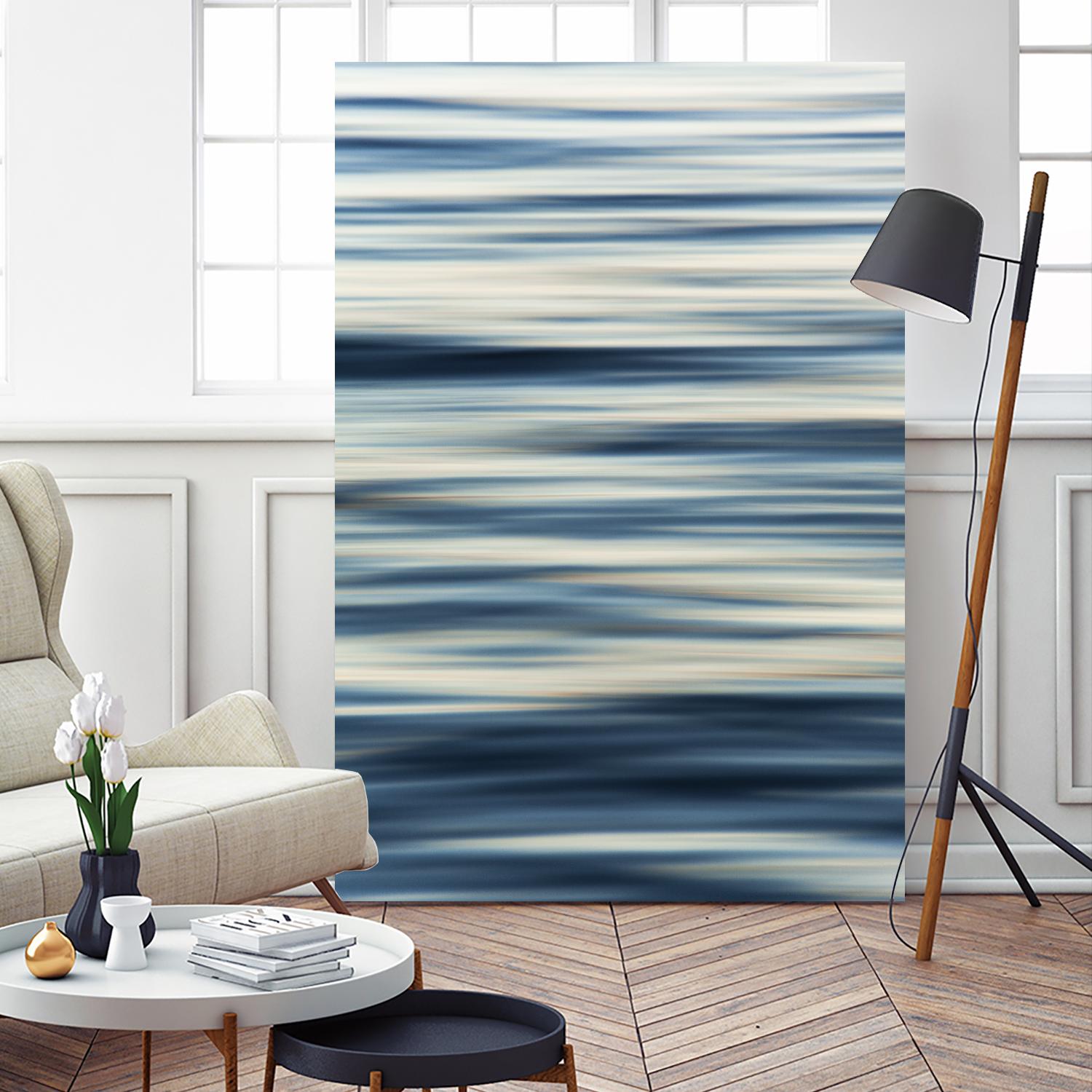 Static Blue by Melissa McClain on GIANT ART - beige abstract