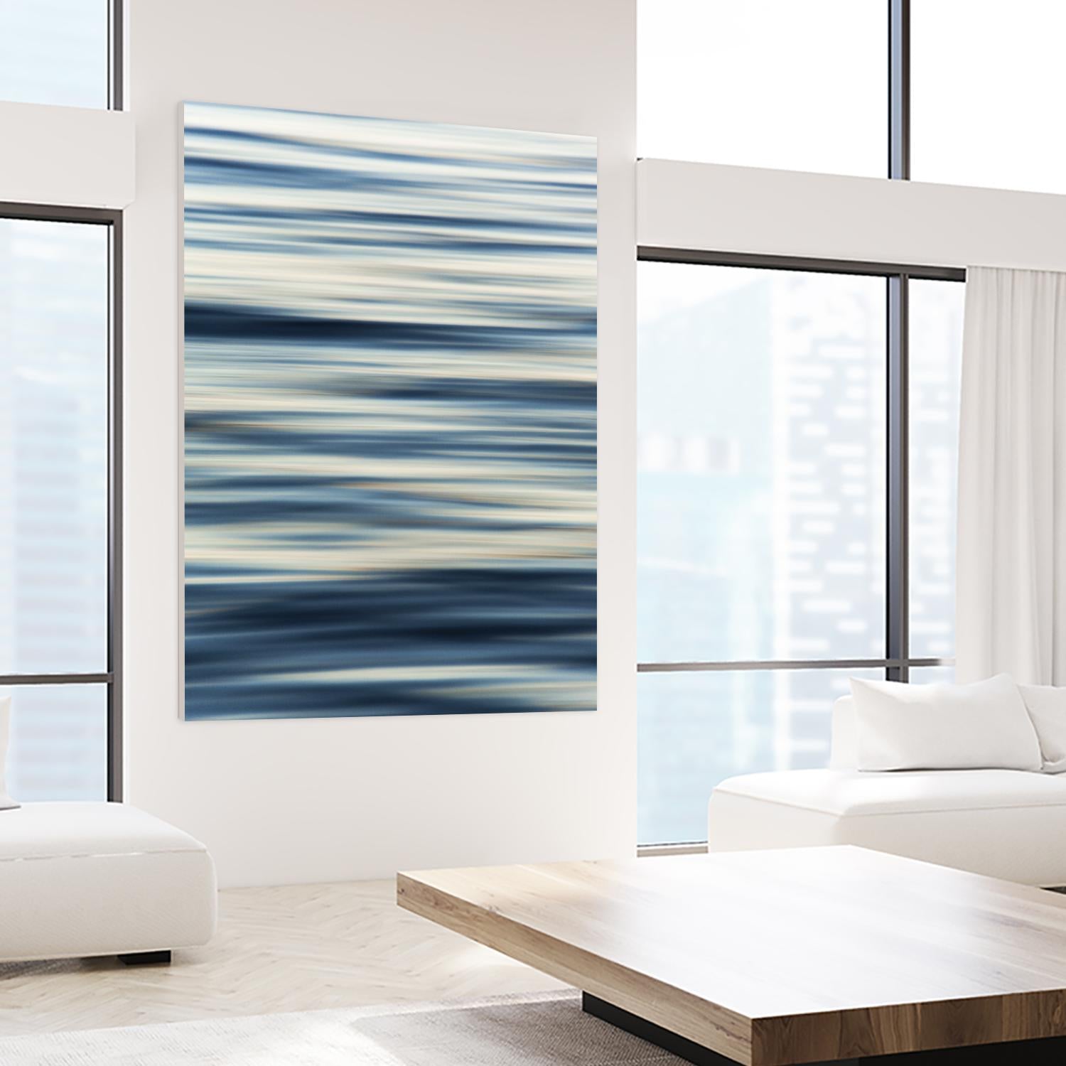 Static Blue by Melissa McClain on GIANT ART - beige abstract