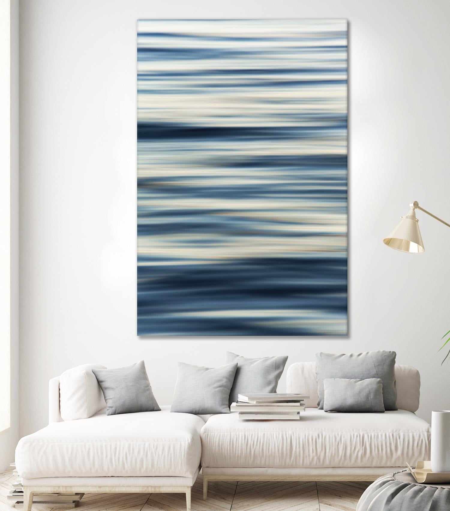 Static Blue by Melissa McClain on GIANT ART - beige abstract