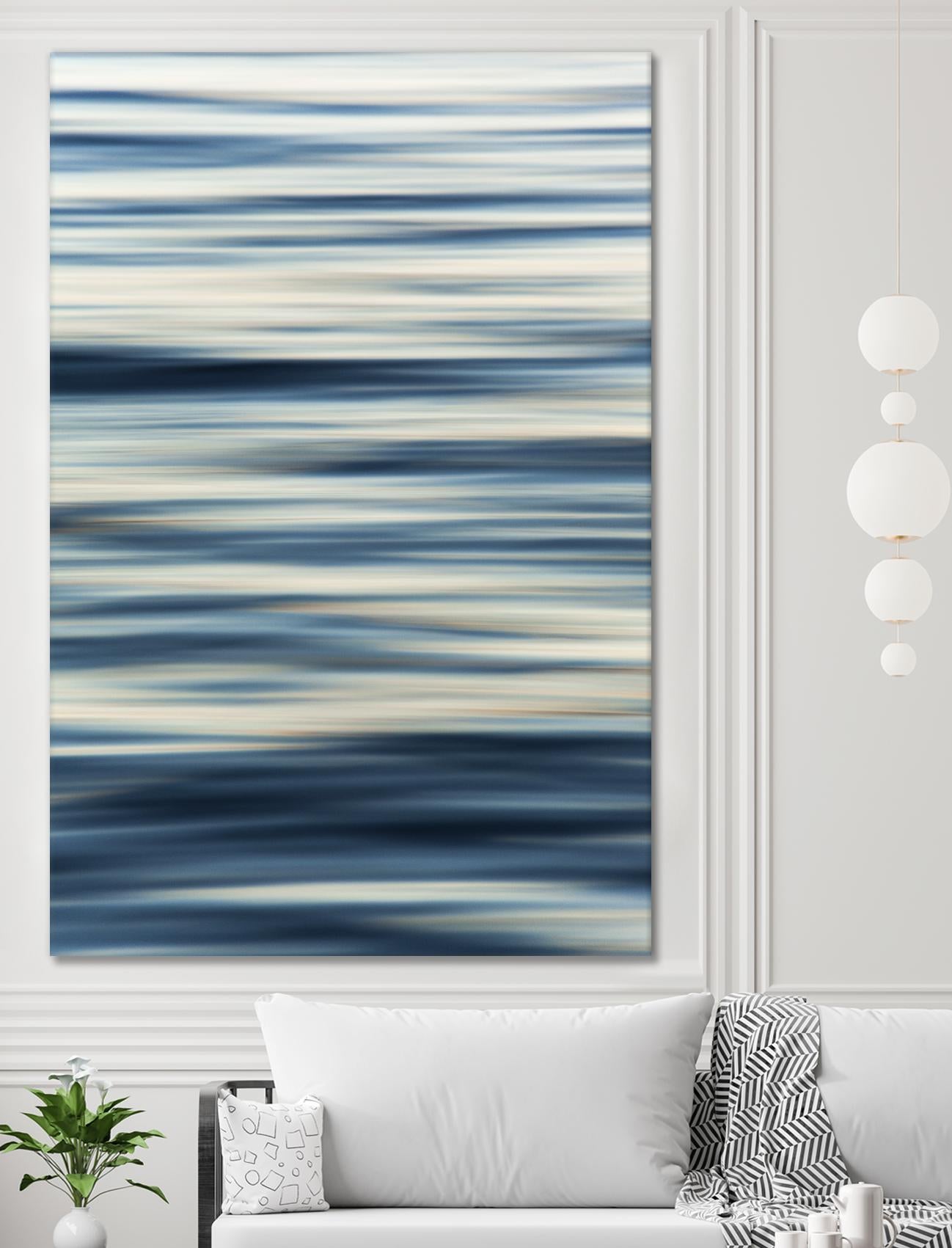 Static Blue by Melissa McClain on GIANT ART - beige abstract