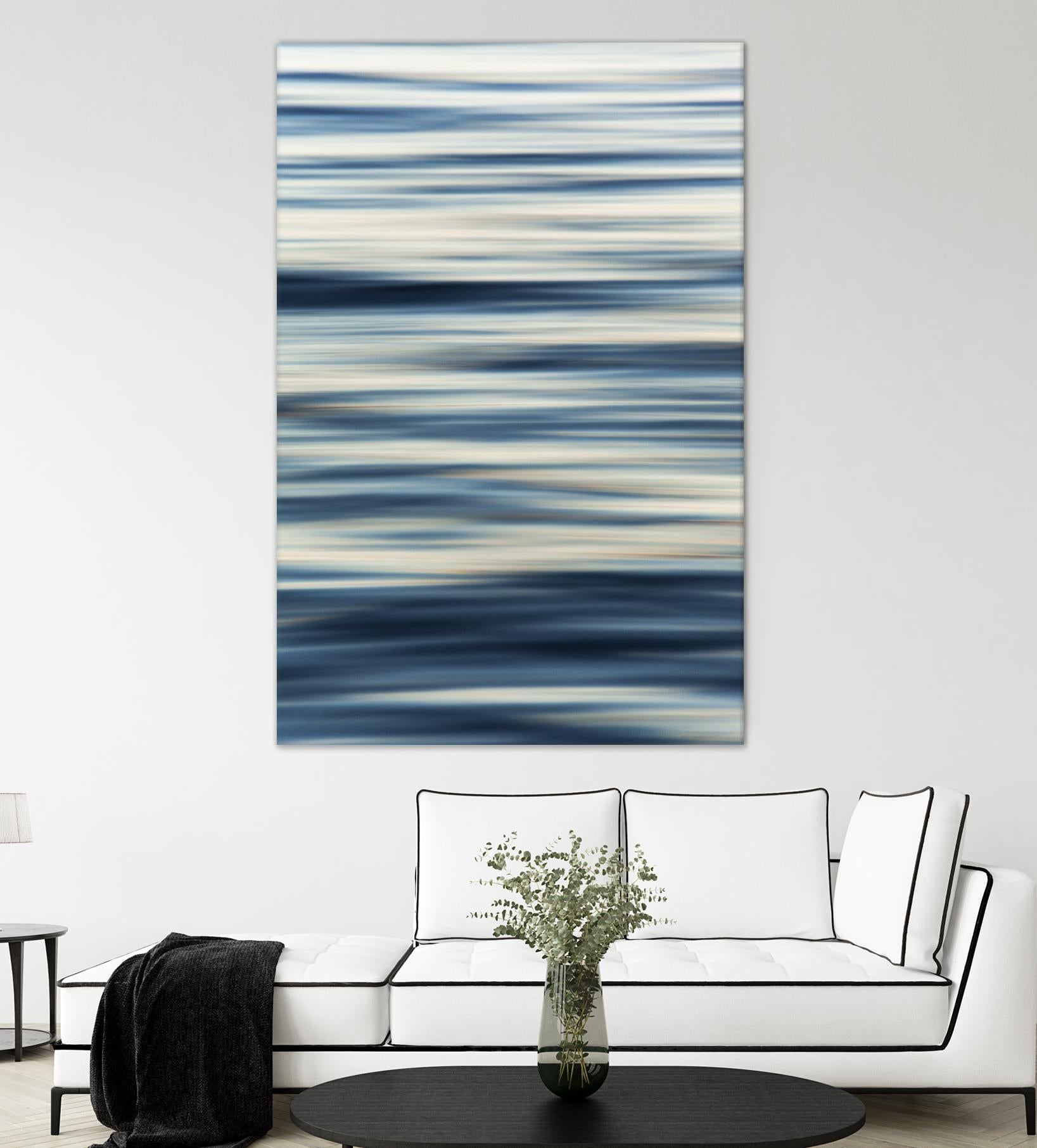 Static Blue by Melissa McClain on GIANT ART - beige abstract