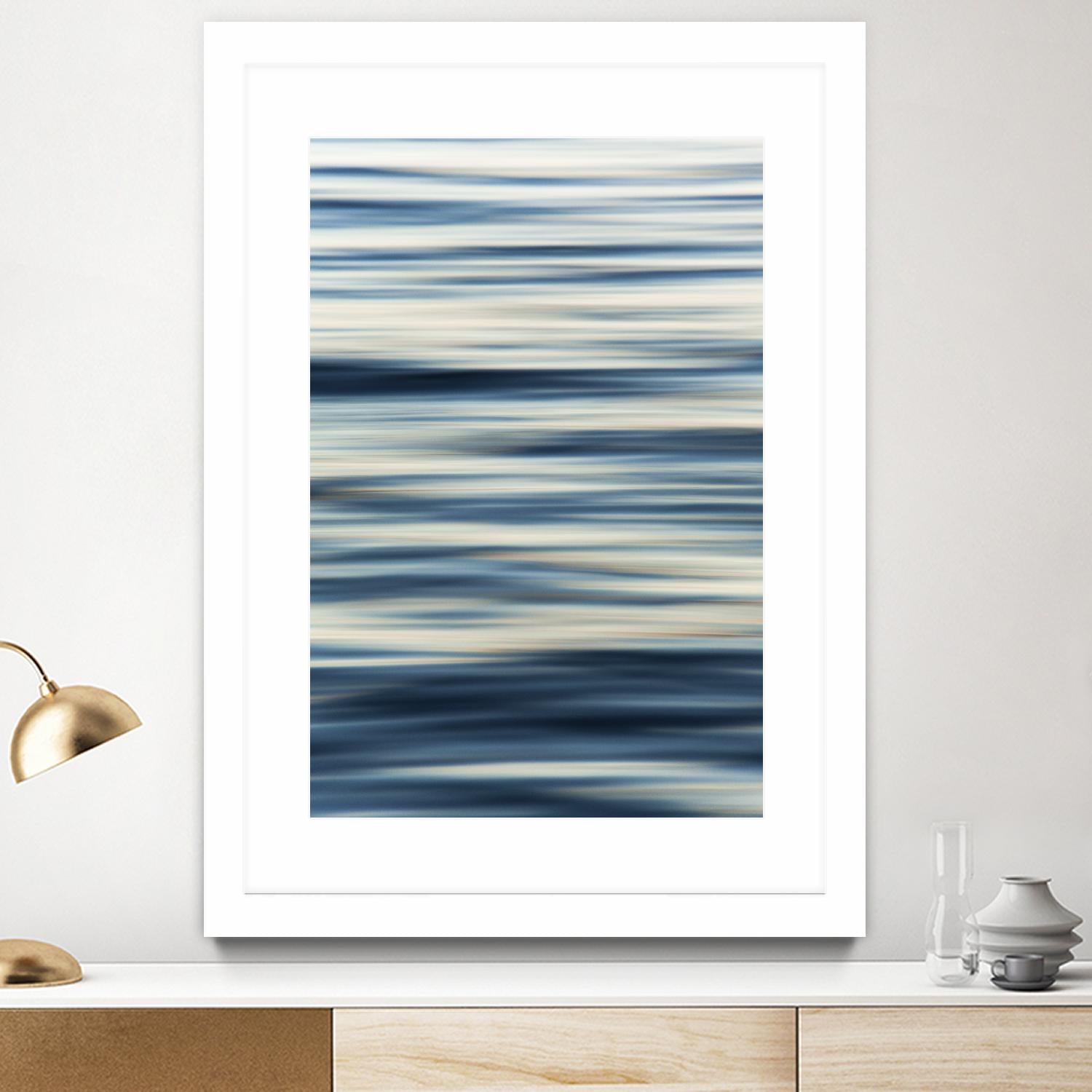 Static Blue by Melissa McClain on GIANT ART - beige abstract