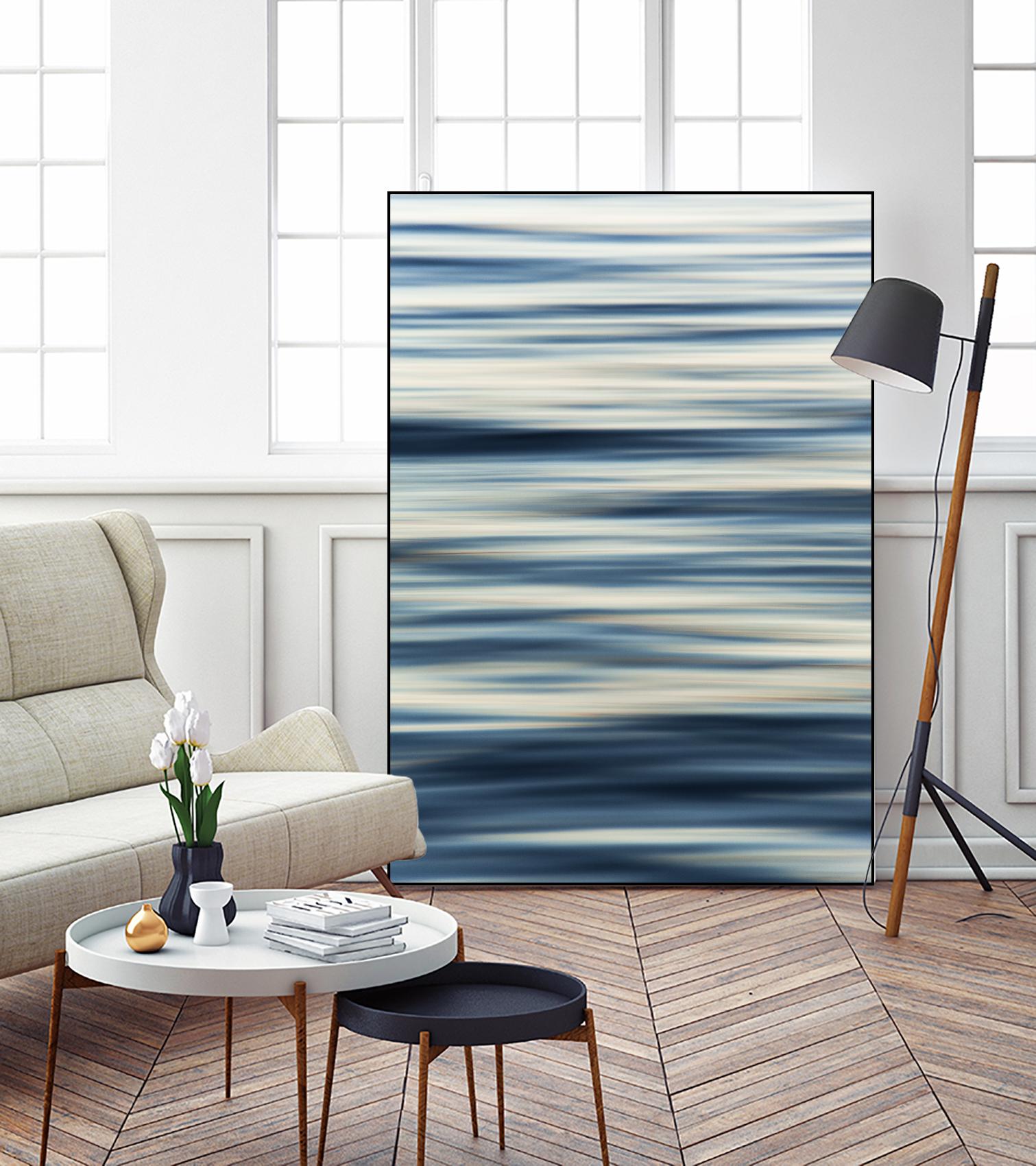 Static Blue by Melissa McClain on GIANT ART - beige abstract