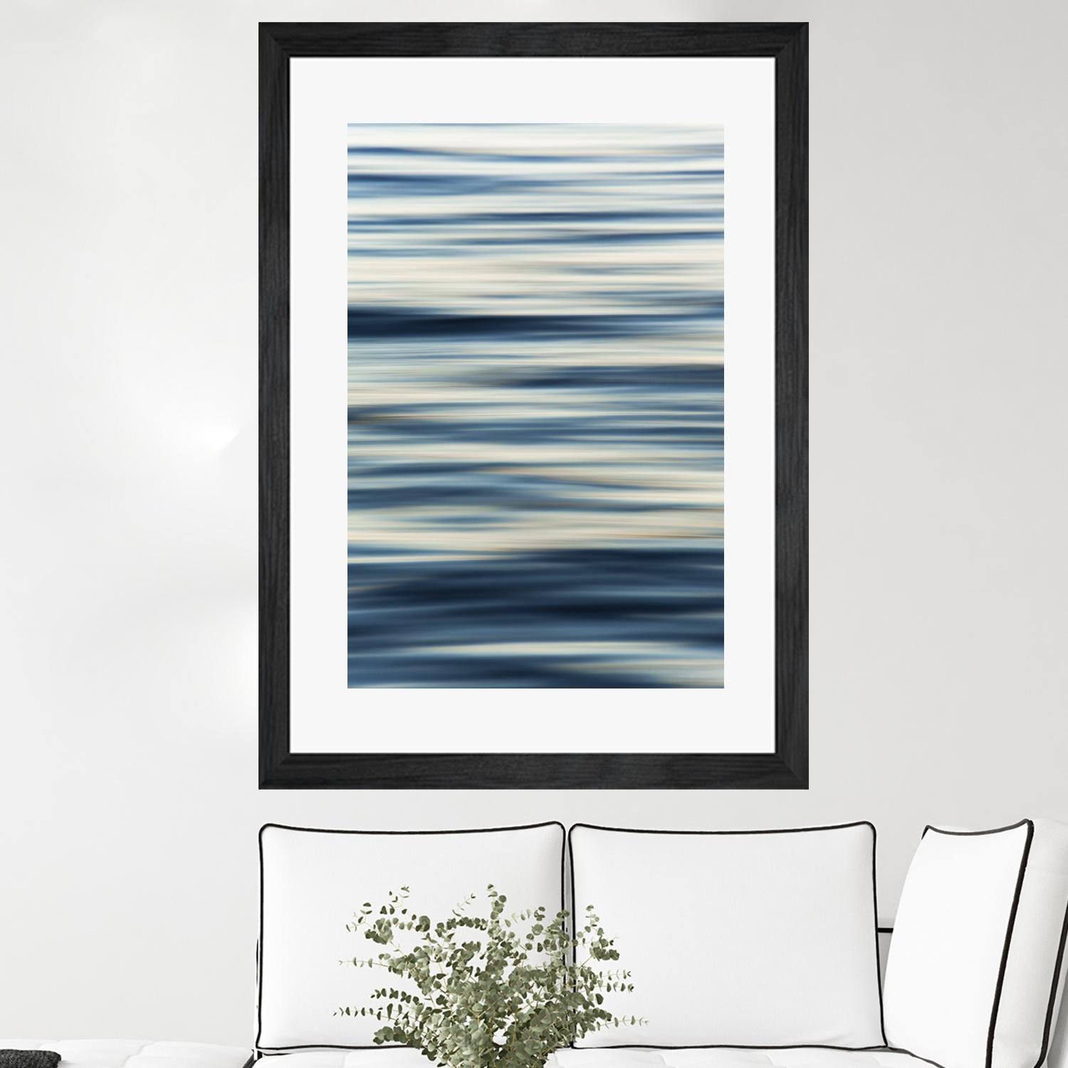 Static Blue by Melissa McClain on GIANT ART - beige abstract