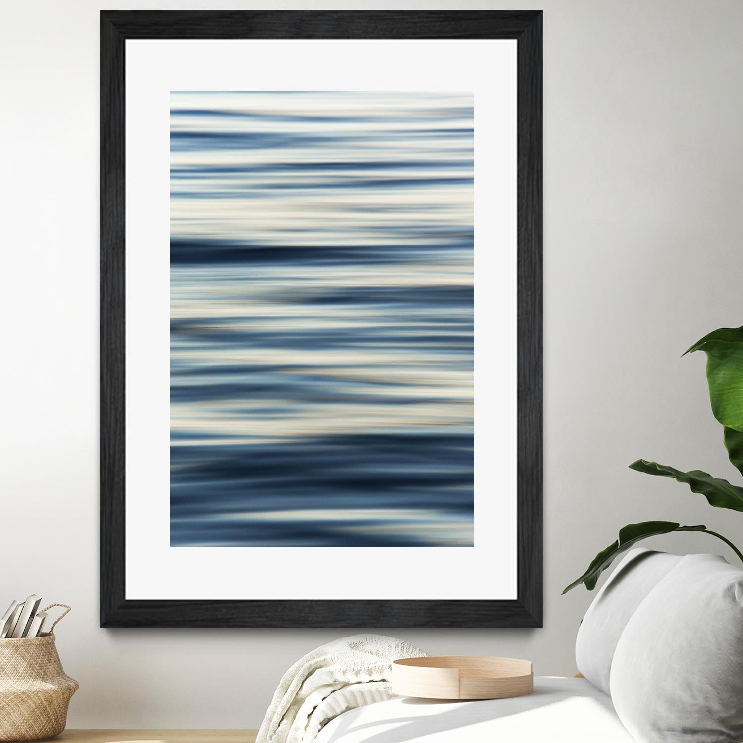 Static Blue by Melissa McClain on GIANT ART - beige abstract