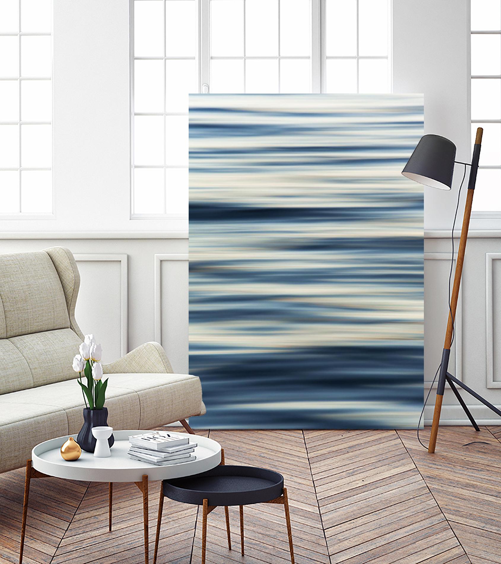 Static Blue by Melissa McClain on GIANT ART - beige abstract