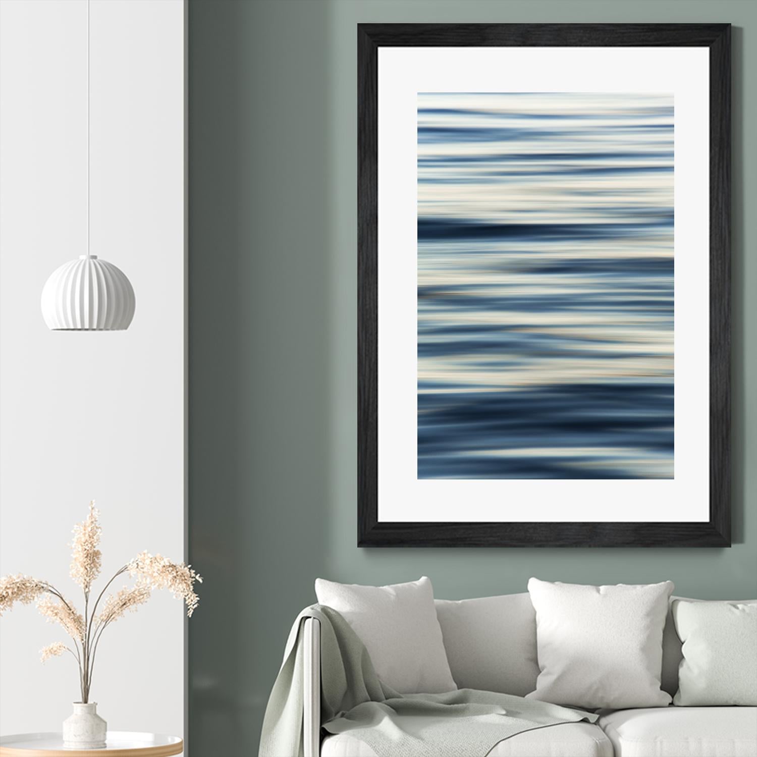 Static Blue by Melissa McClain on GIANT ART - beige abstract