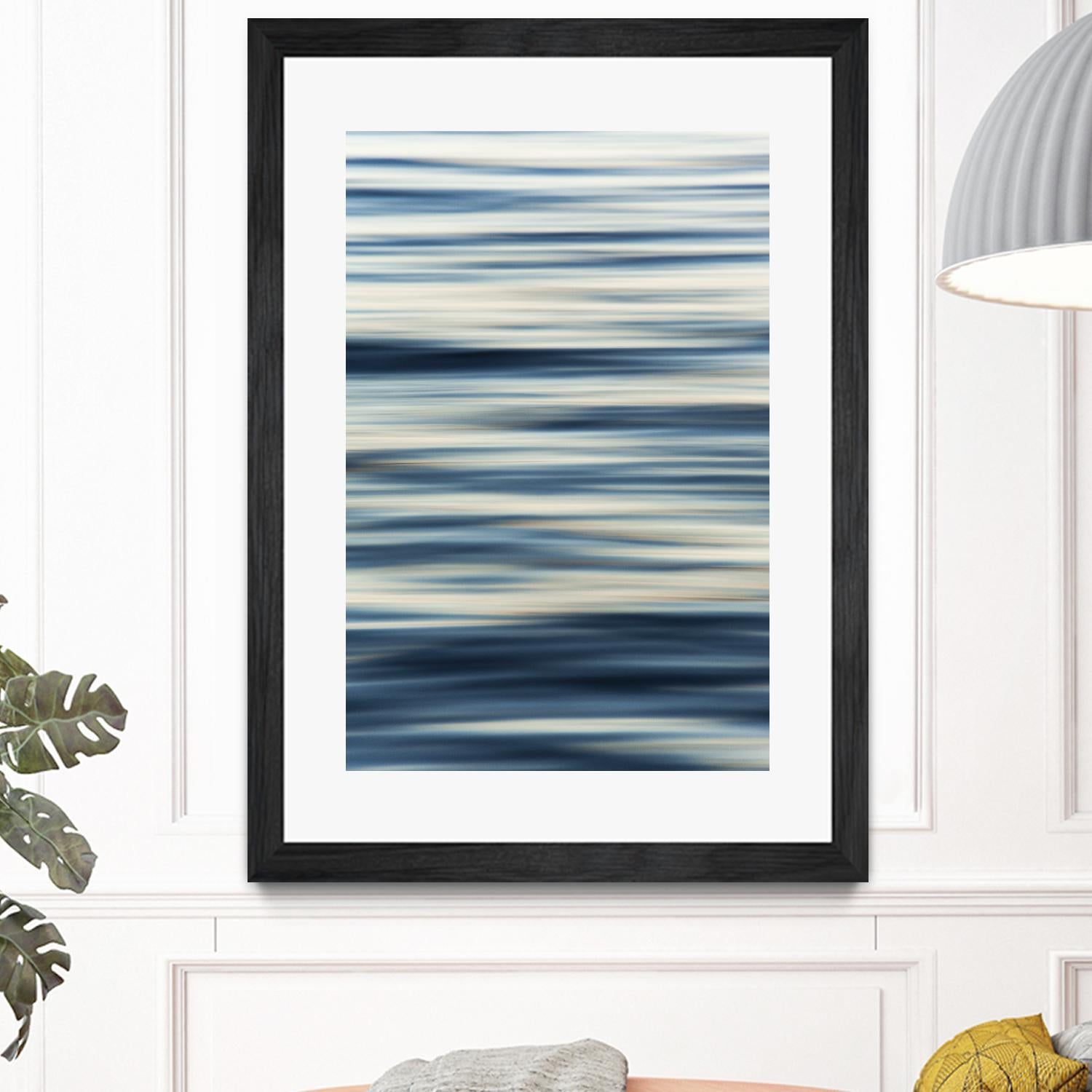 Static Blue by Melissa McClain on GIANT ART - beige abstract