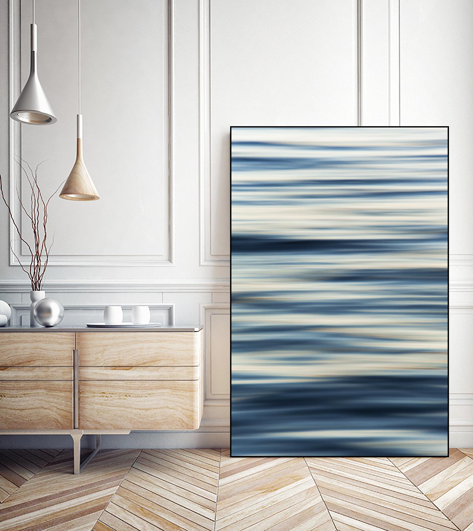 Static Blue by Melissa McClain on GIANT ART - beige abstract