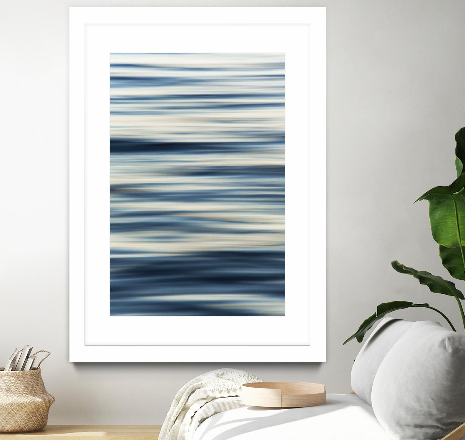 Static Blue by Melissa McClain on GIANT ART - beige abstract