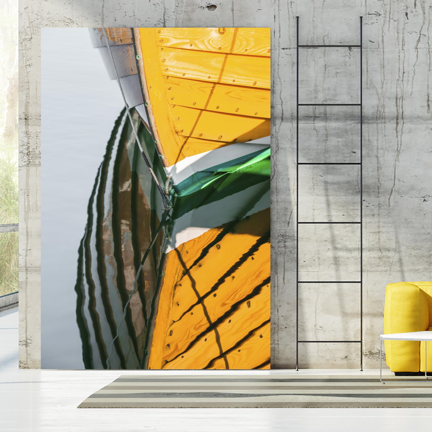 Reflections in Yellow by Melissa McClain on GIANT ART - blue photo art