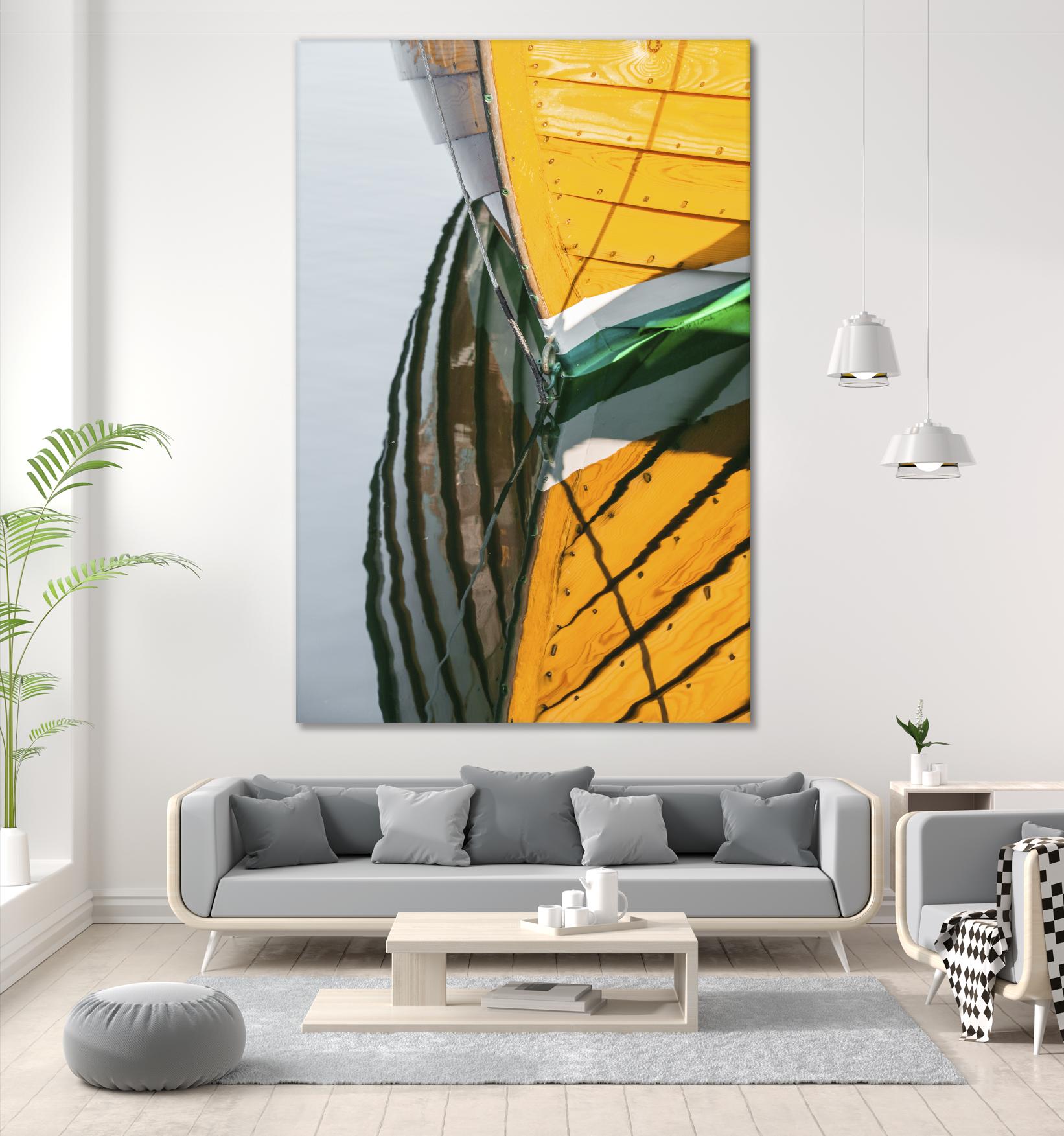 Reflections in Yellow by Melissa McClain on GIANT ART - blue photo art