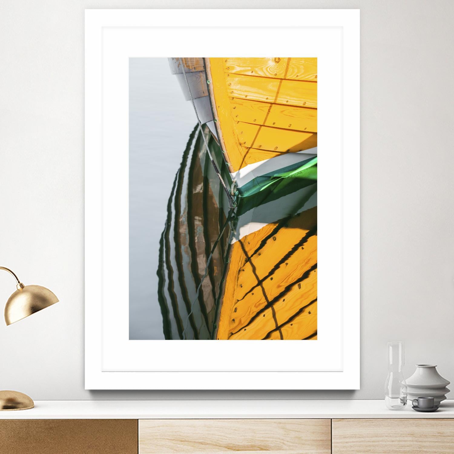 Reflections in Yellow by Melissa McClain on GIANT ART - blue photo art