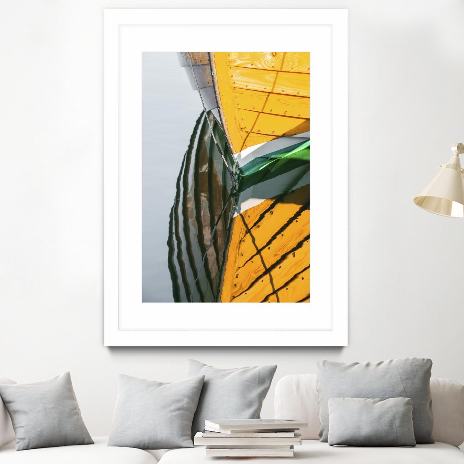 Reflections in Yellow by Melissa McClain on GIANT ART - blue photo art