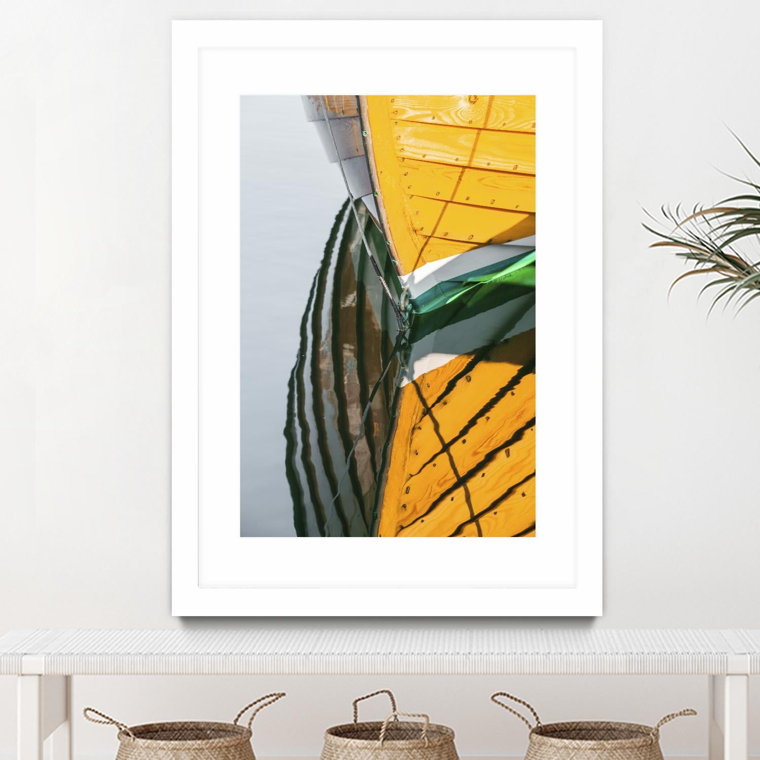 Reflections in Yellow by Melissa McClain on GIANT ART - blue photo art