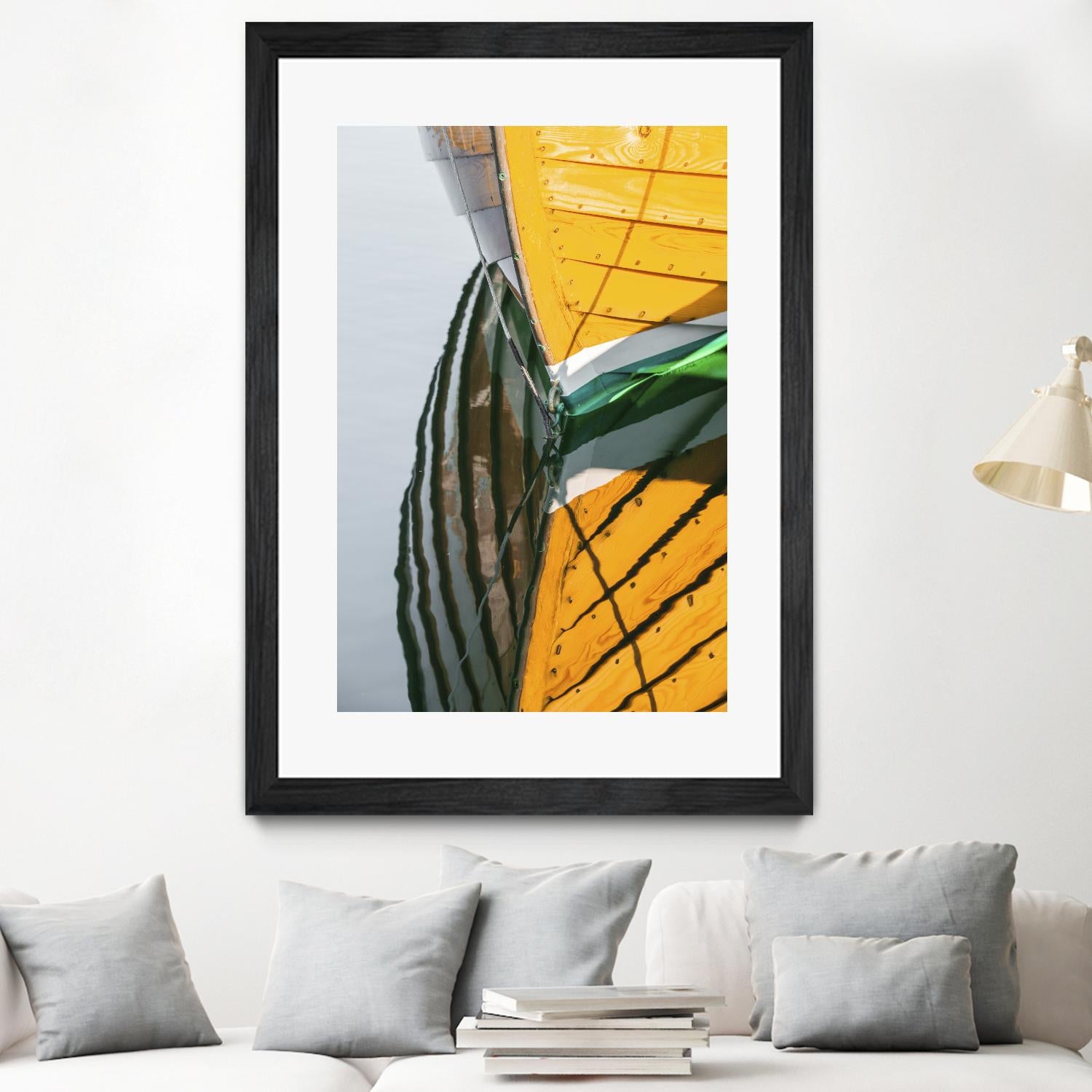 Reflections in Yellow by Melissa McClain on GIANT ART - blue photo art