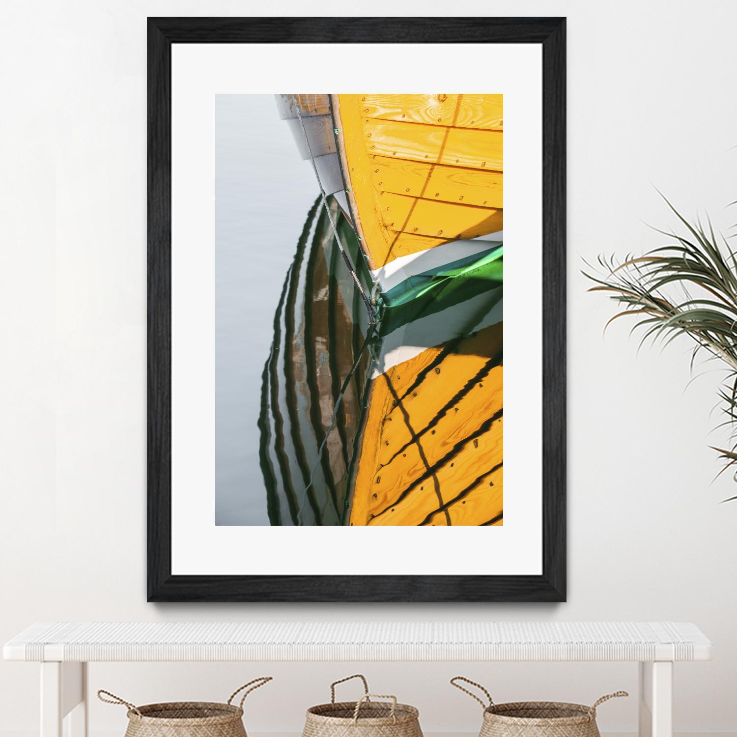 Reflections in Yellow by Melissa McClain on GIANT ART - blue photo art