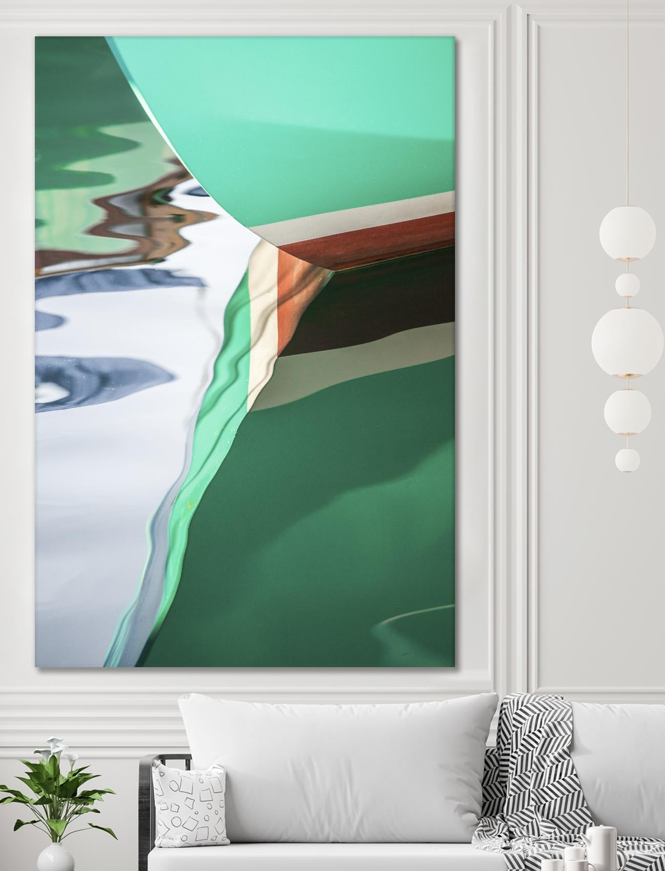 Teal Reflections II by Melissa McClain on GIANT ART - brown photo art