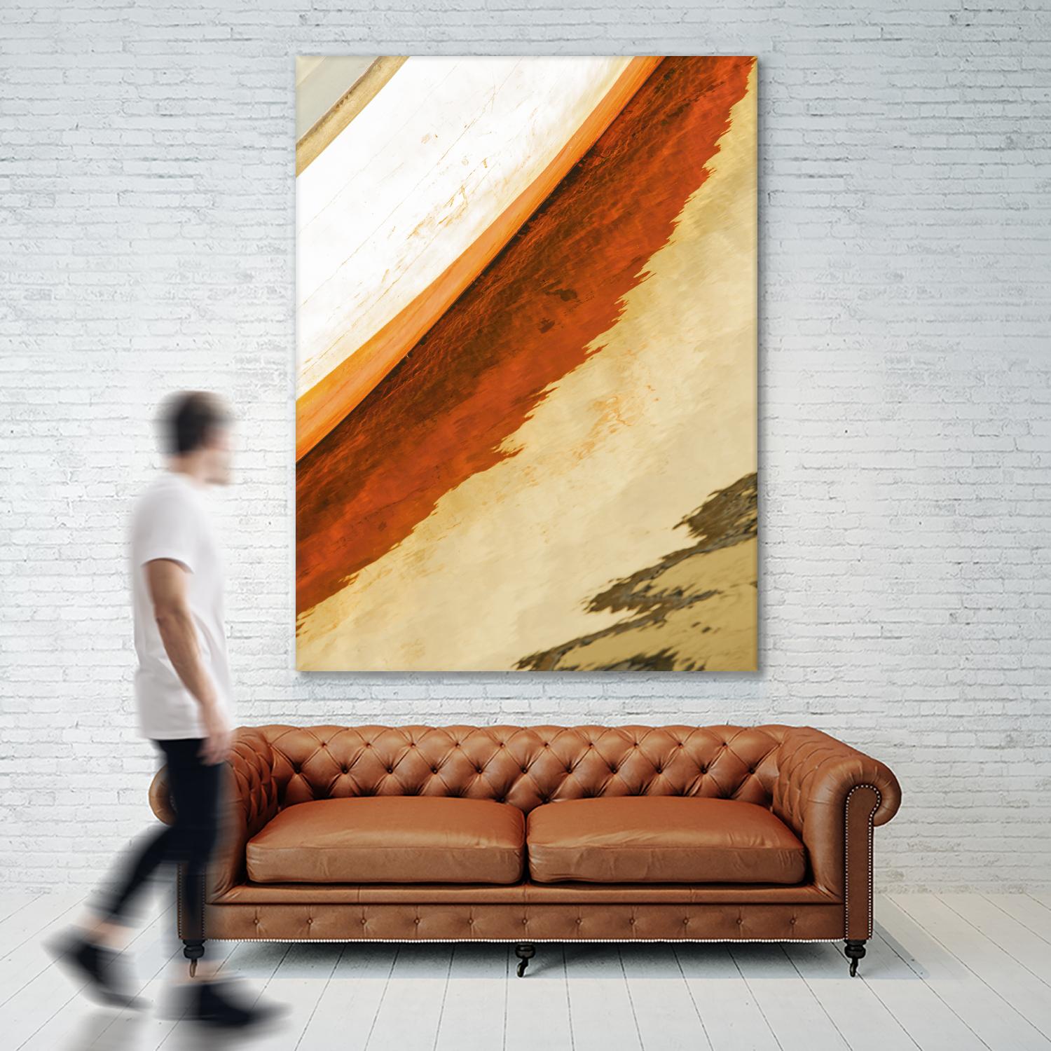Reflection in Motion by Melissa McClain on GIANT ART - beige abstract