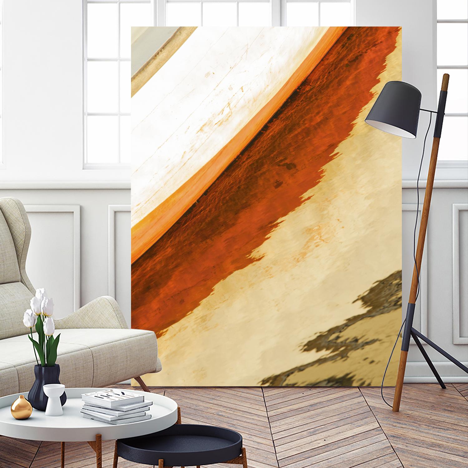 Reflection in Motion by Melissa McClain on GIANT ART - beige abstract