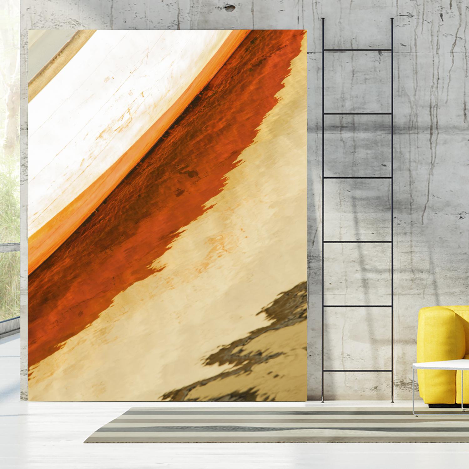 Reflection in Motion by Melissa McClain on GIANT ART - beige abstract