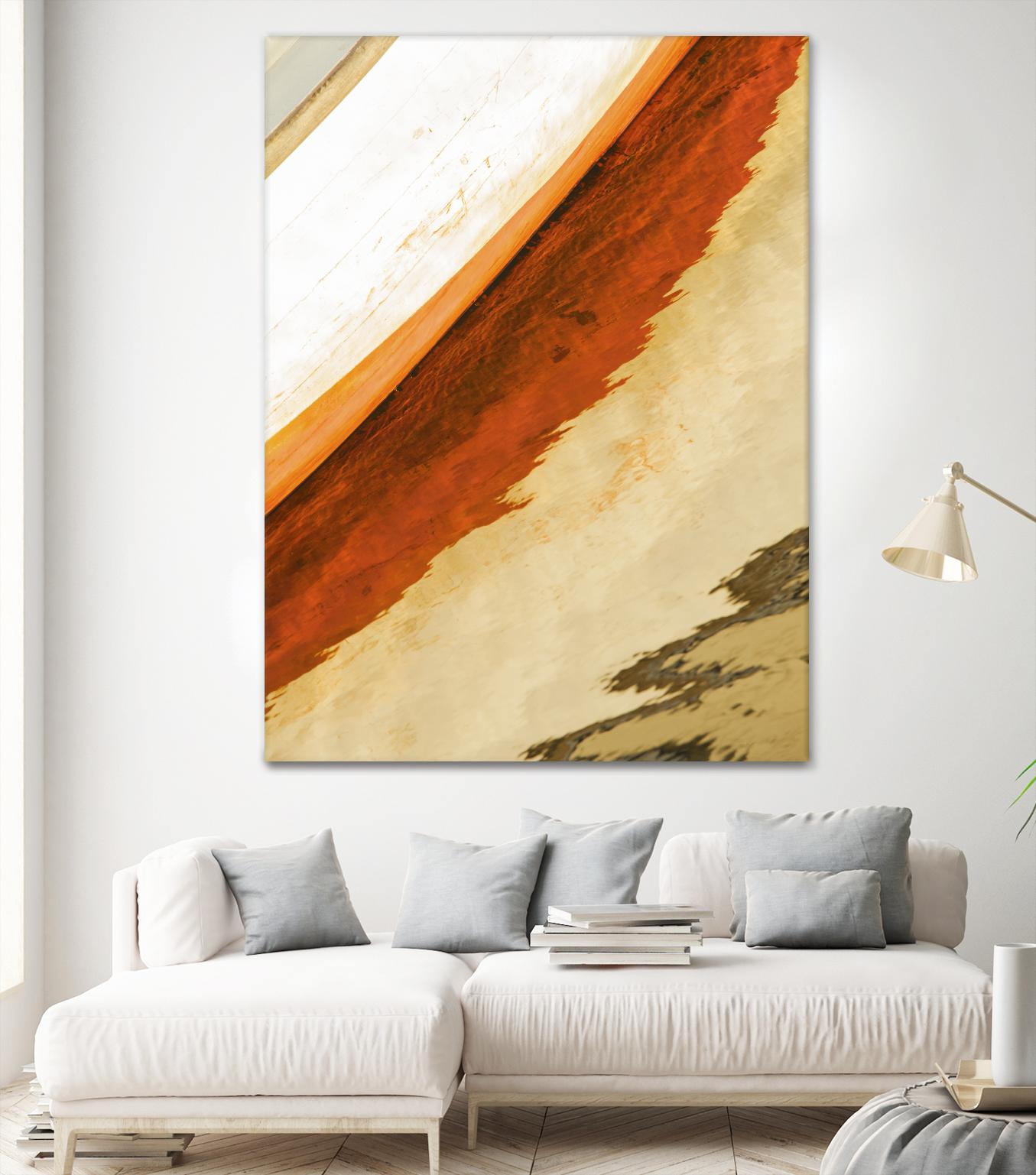 Reflection in Motion by Melissa McClain on GIANT ART - beige abstract
