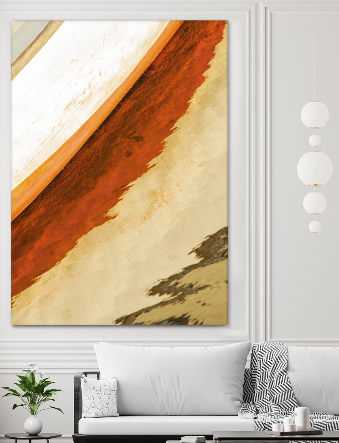 Reflection in Motion by Melissa McClain on GIANT ART - beige abstract