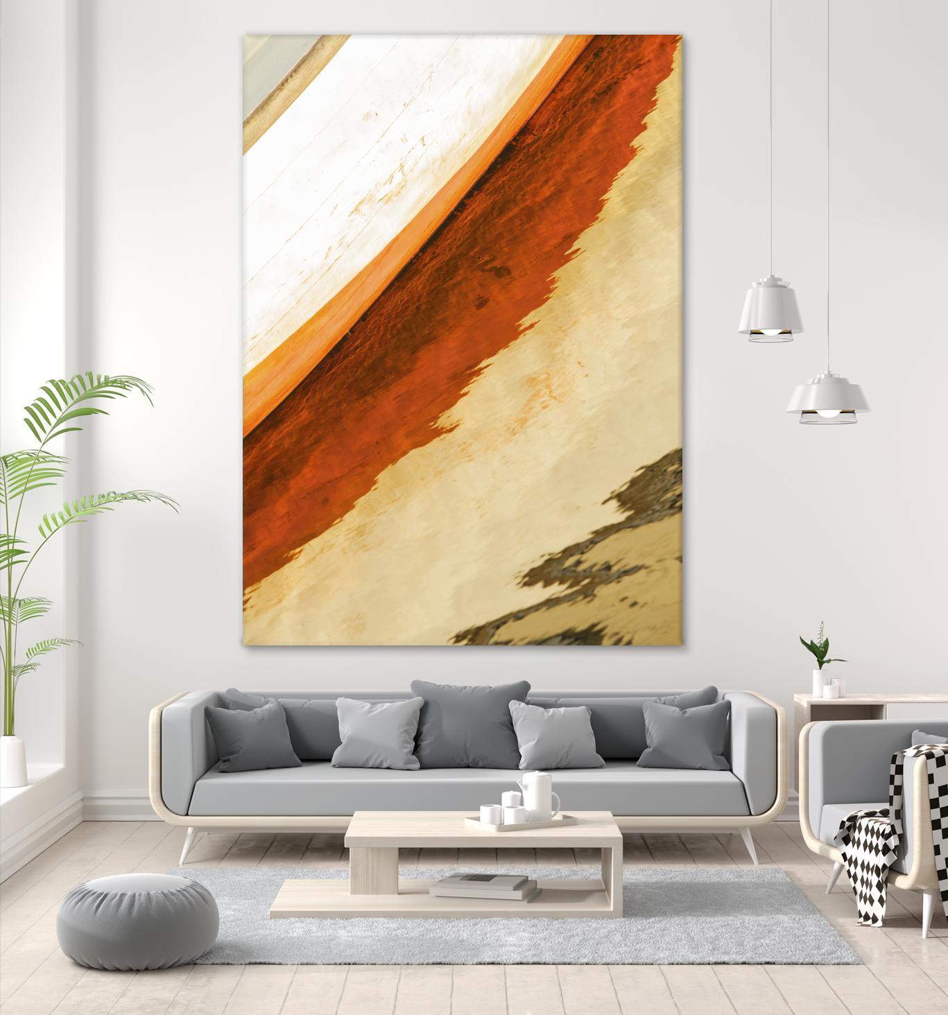 Reflection in Motion by Melissa McClain on GIANT ART - beige abstract