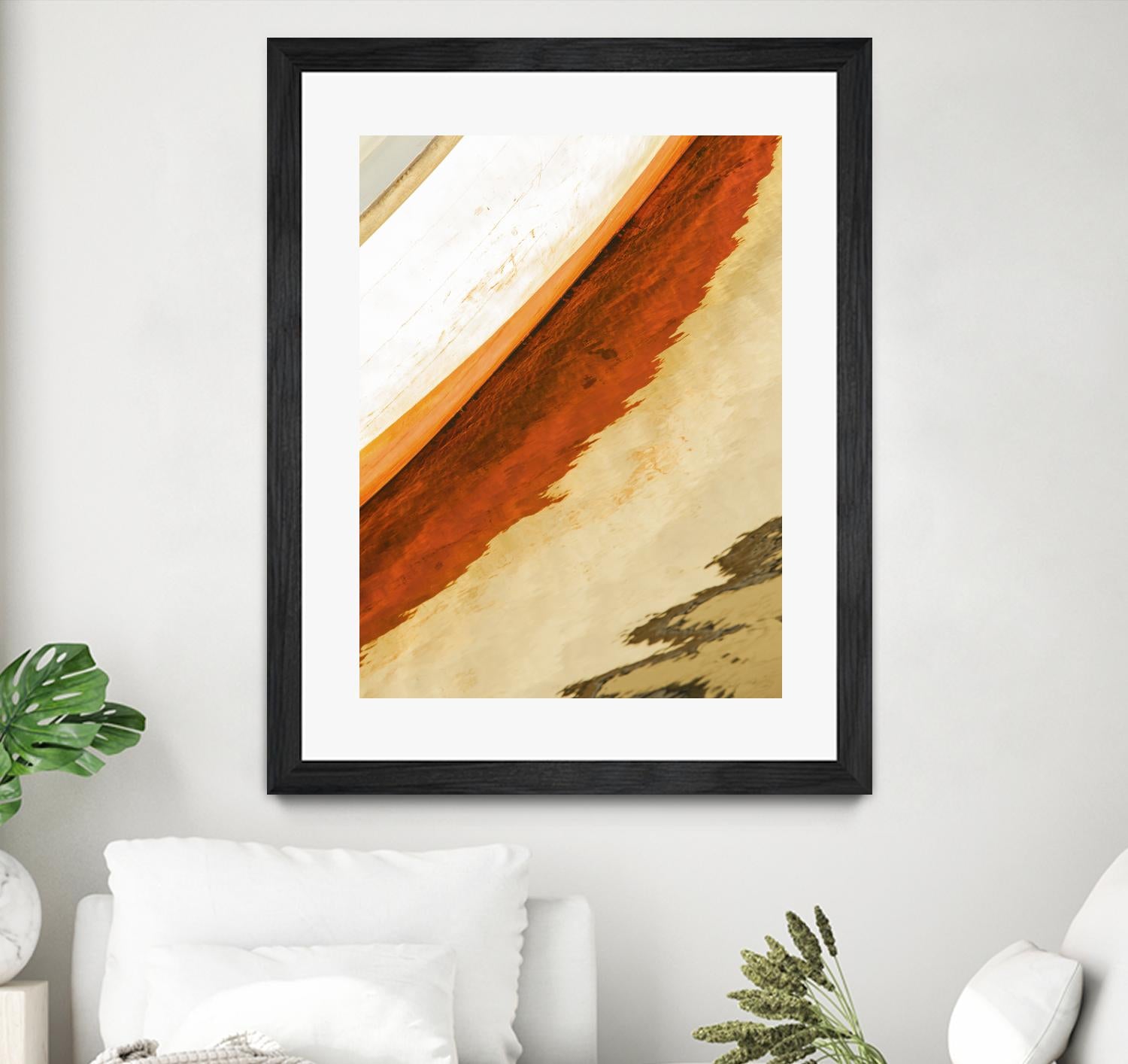 Reflection in Motion by Melissa McClain on GIANT ART - beige abstract