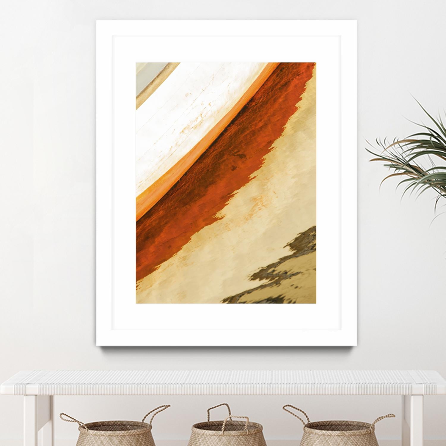 Reflection in Motion by Melissa McClain on GIANT ART - beige abstract