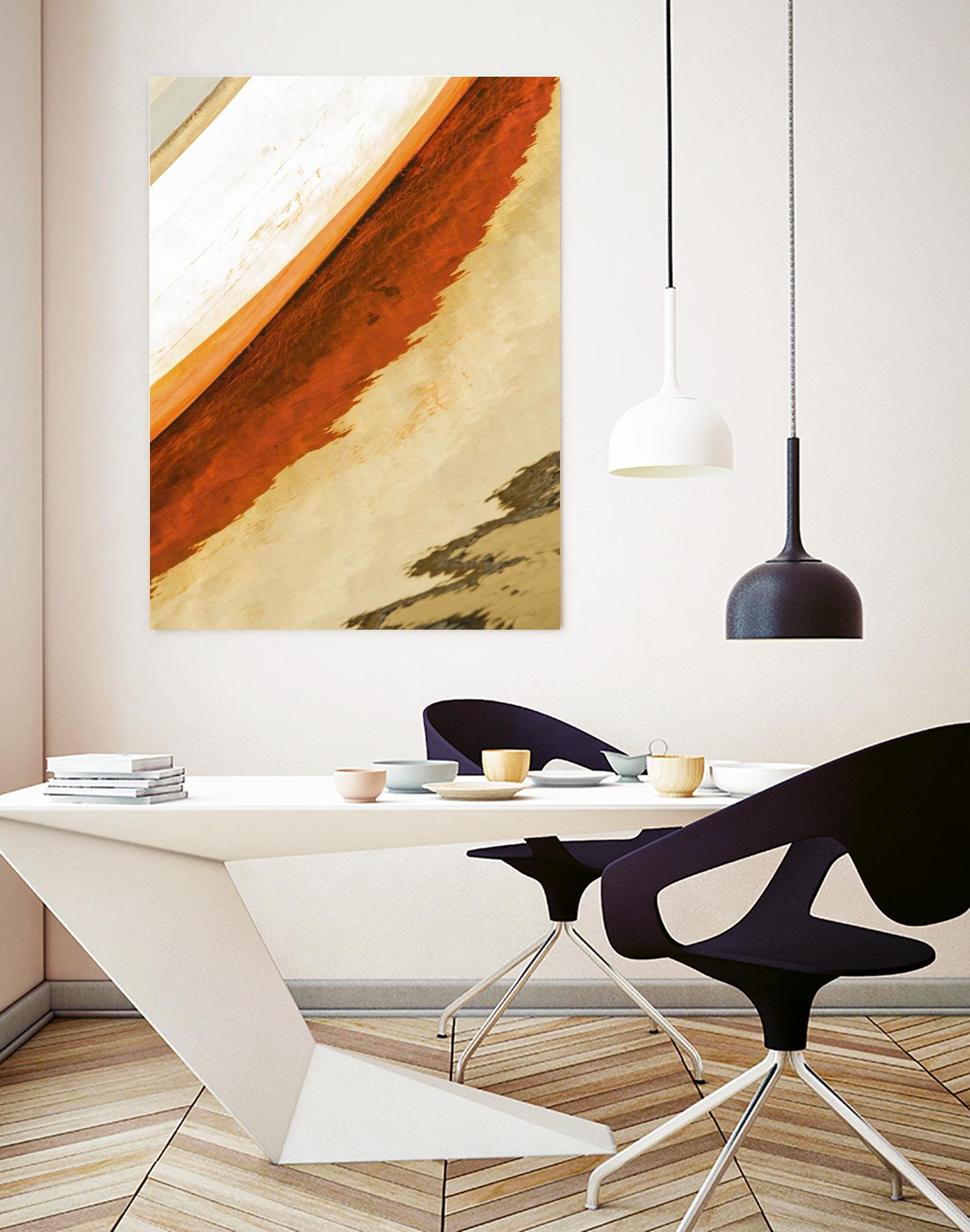 Reflection in Motion by Melissa McClain on GIANT ART - beige abstract