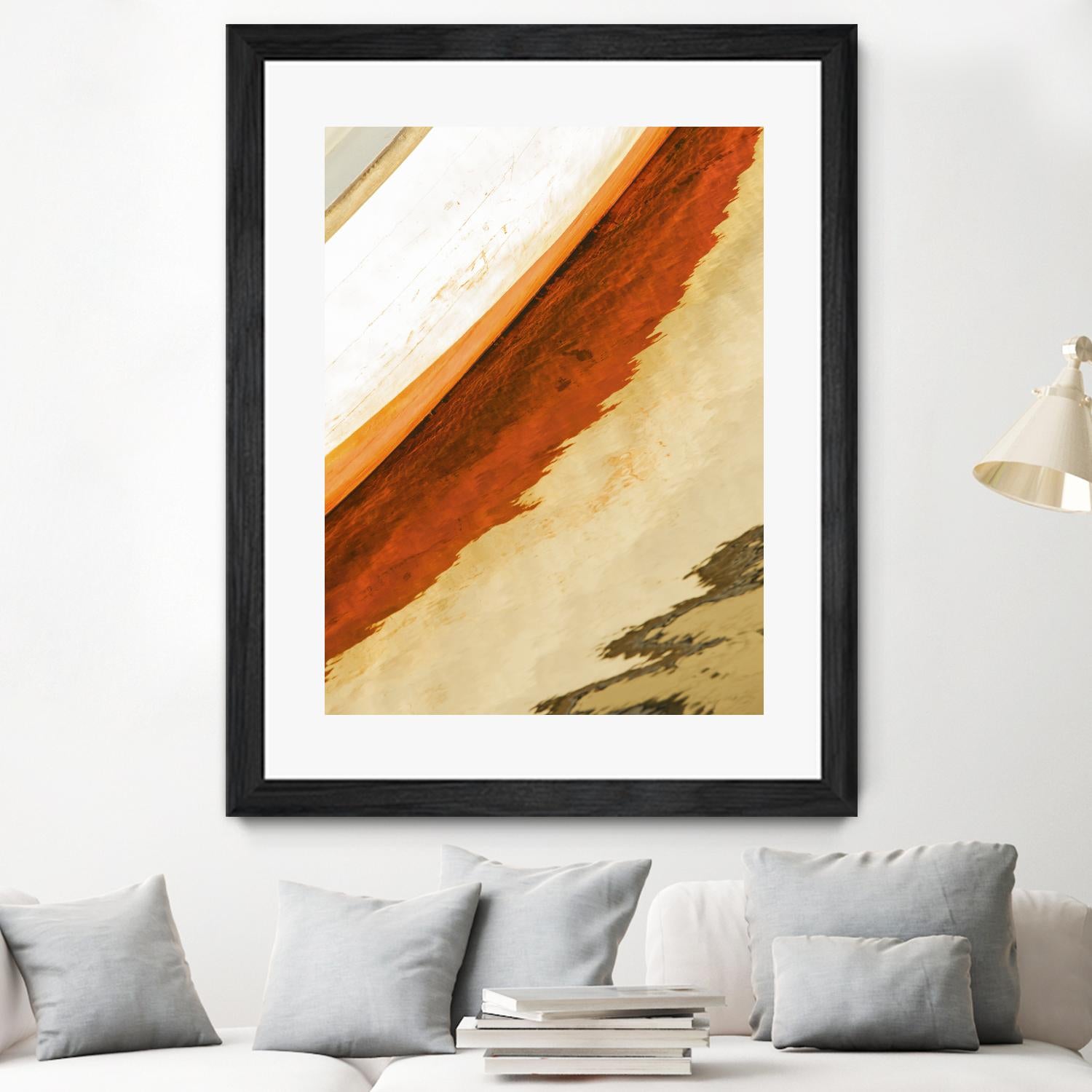 Reflection in Motion by Melissa McClain on GIANT ART - beige abstract