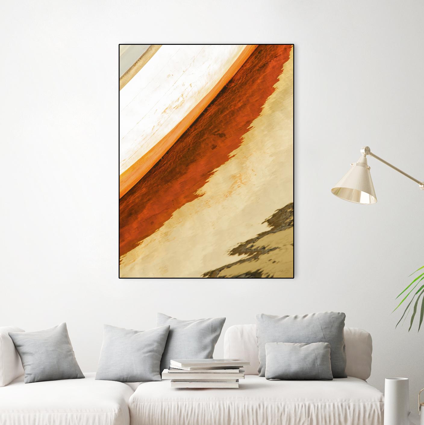 Reflection in Motion by Melissa McClain on GIANT ART - beige abstract