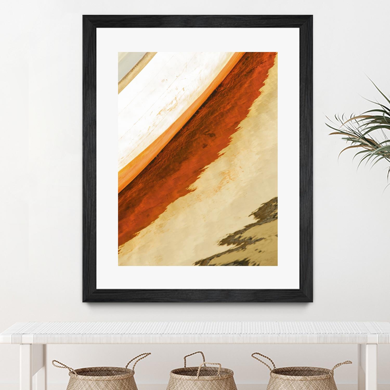 Reflection in Motion by Melissa McClain on GIANT ART - beige abstract