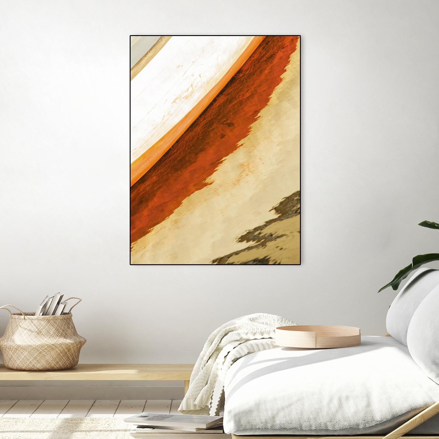 Reflection in Motion by Melissa McClain on GIANT ART - beige abstract