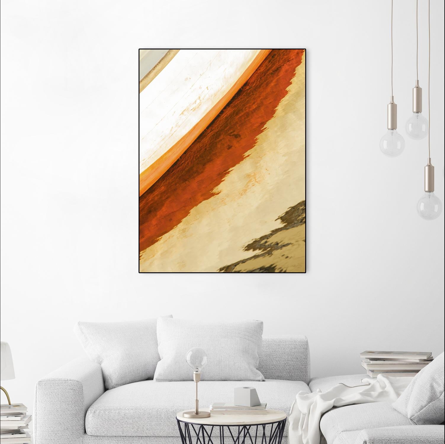 Reflection in Motion by Melissa McClain on GIANT ART - beige abstract