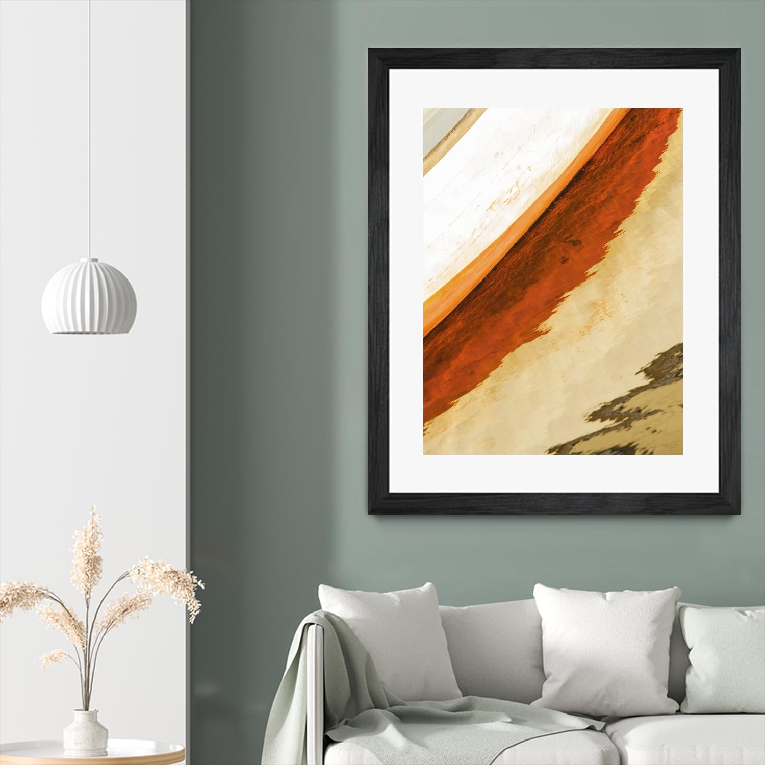 Reflection in Motion by Melissa McClain on GIANT ART - beige abstract