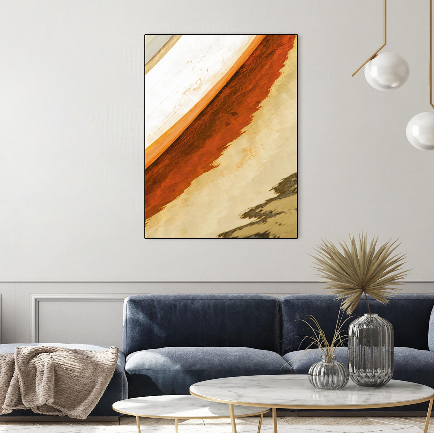 Reflection in Motion by Melissa McClain on GIANT ART - beige abstract